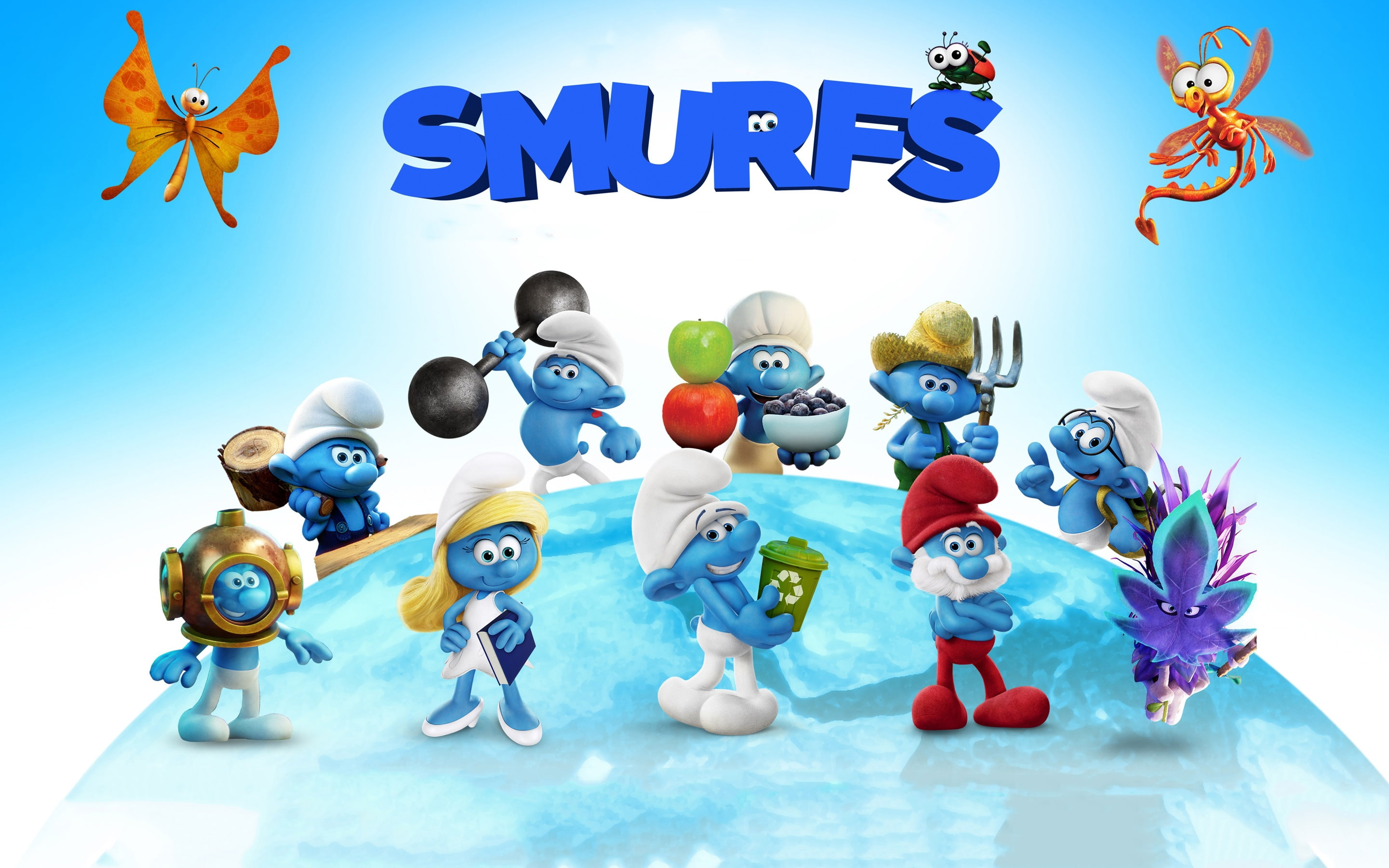 smurfs: the lost village, animation, 2K, Movies, HD Wallpaper