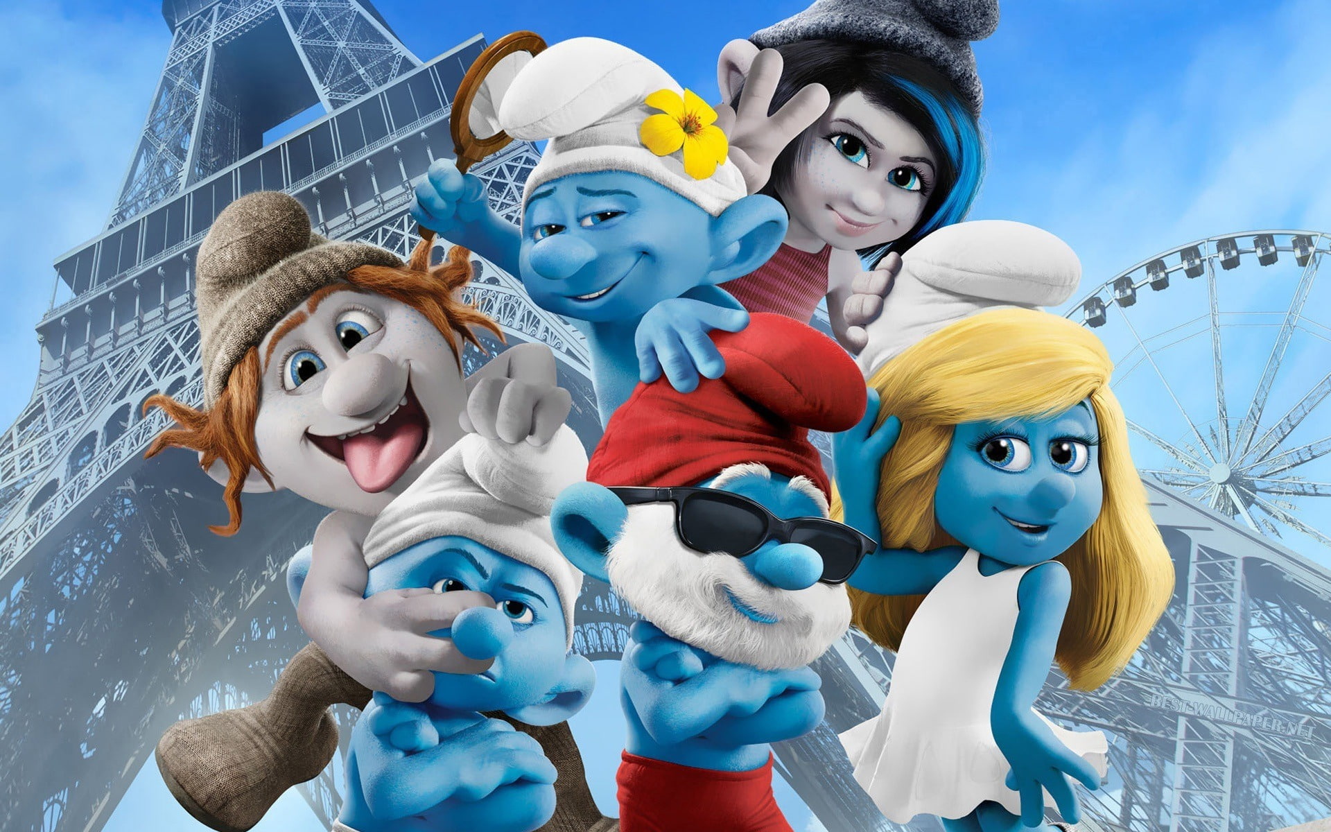 craft, sky, variation, smurfs, desktop, multi colored, art and craft, creativity, outdoors, female likeness, sculpture, low angle view, movie, HD Wallpaper