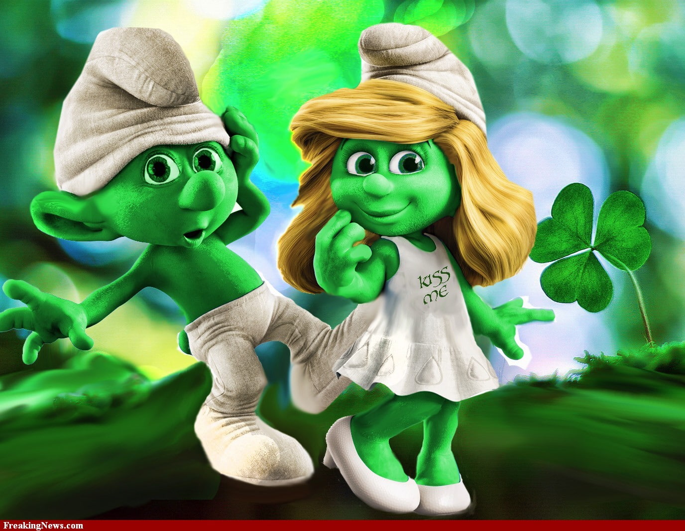 smurf, cute, green, 720P, HD Wallpaper
