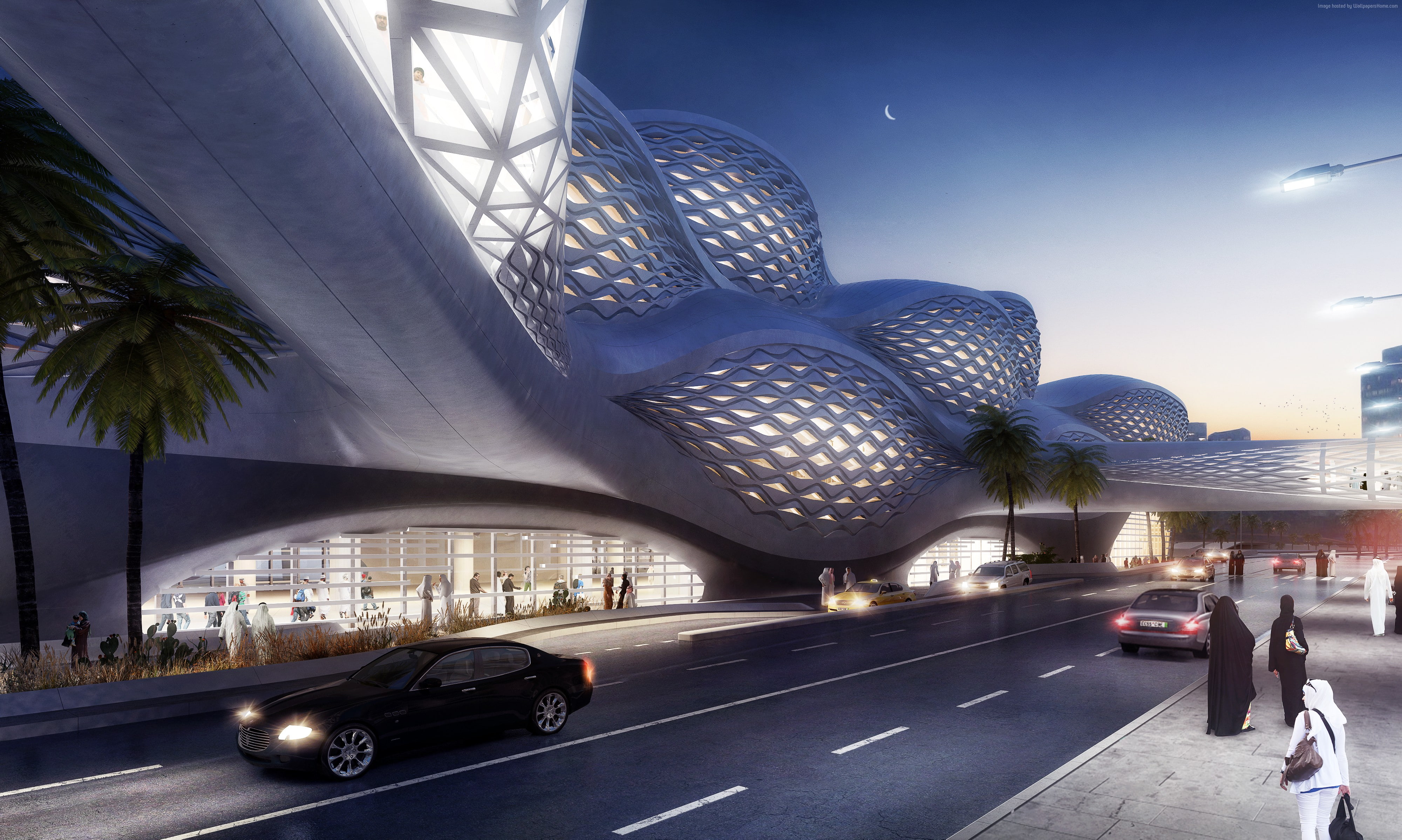 Metro station, Saudi Arabian, 4K, Travel, Tourism, HD Wallpaper
