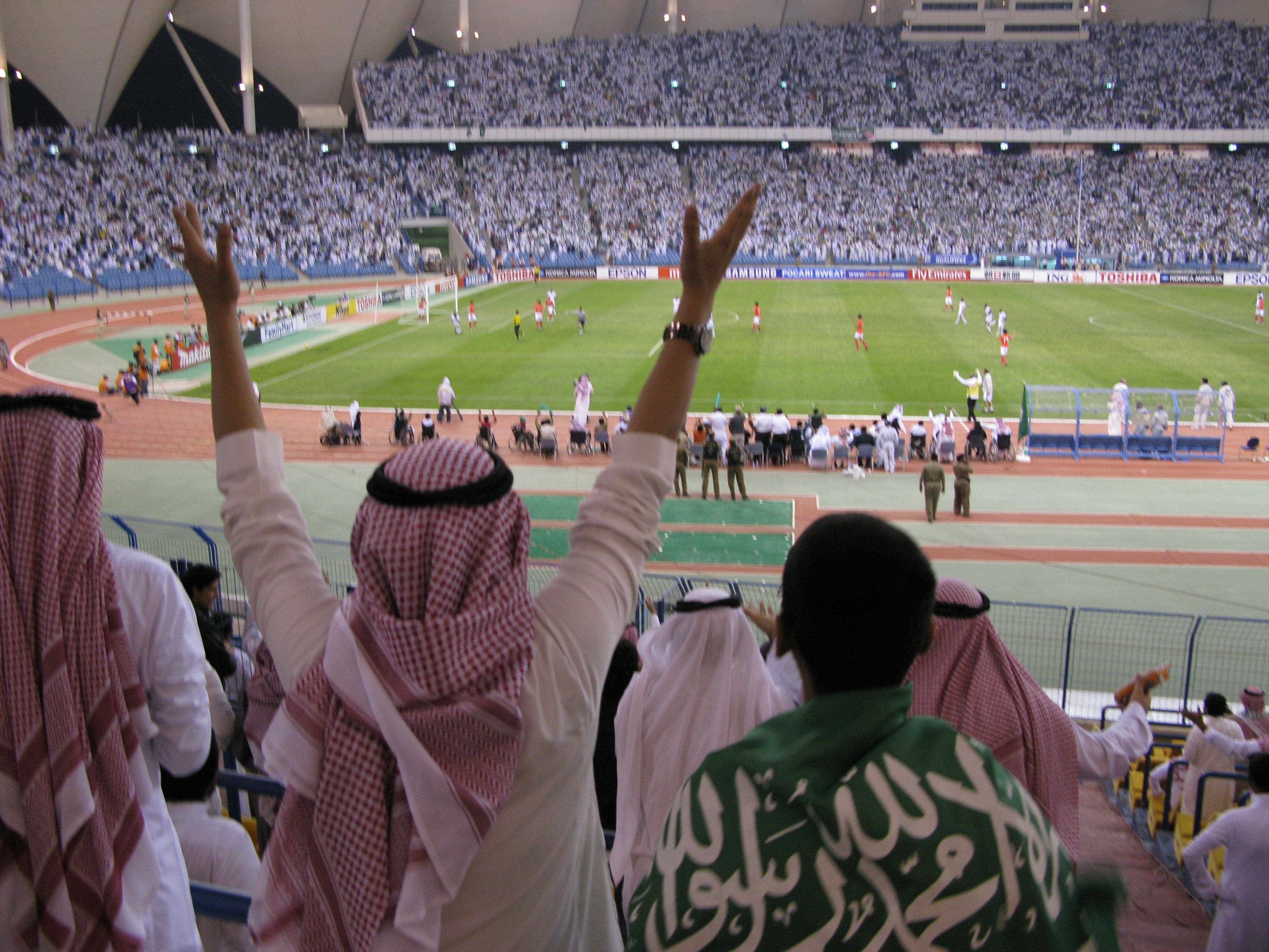 crowd, outdoors, 4K, fan - enthusiast, adult, sport, saudi arabia, seat, competition, excitement, women, leisure activity, large group of people, human arm, HD Wallpaper