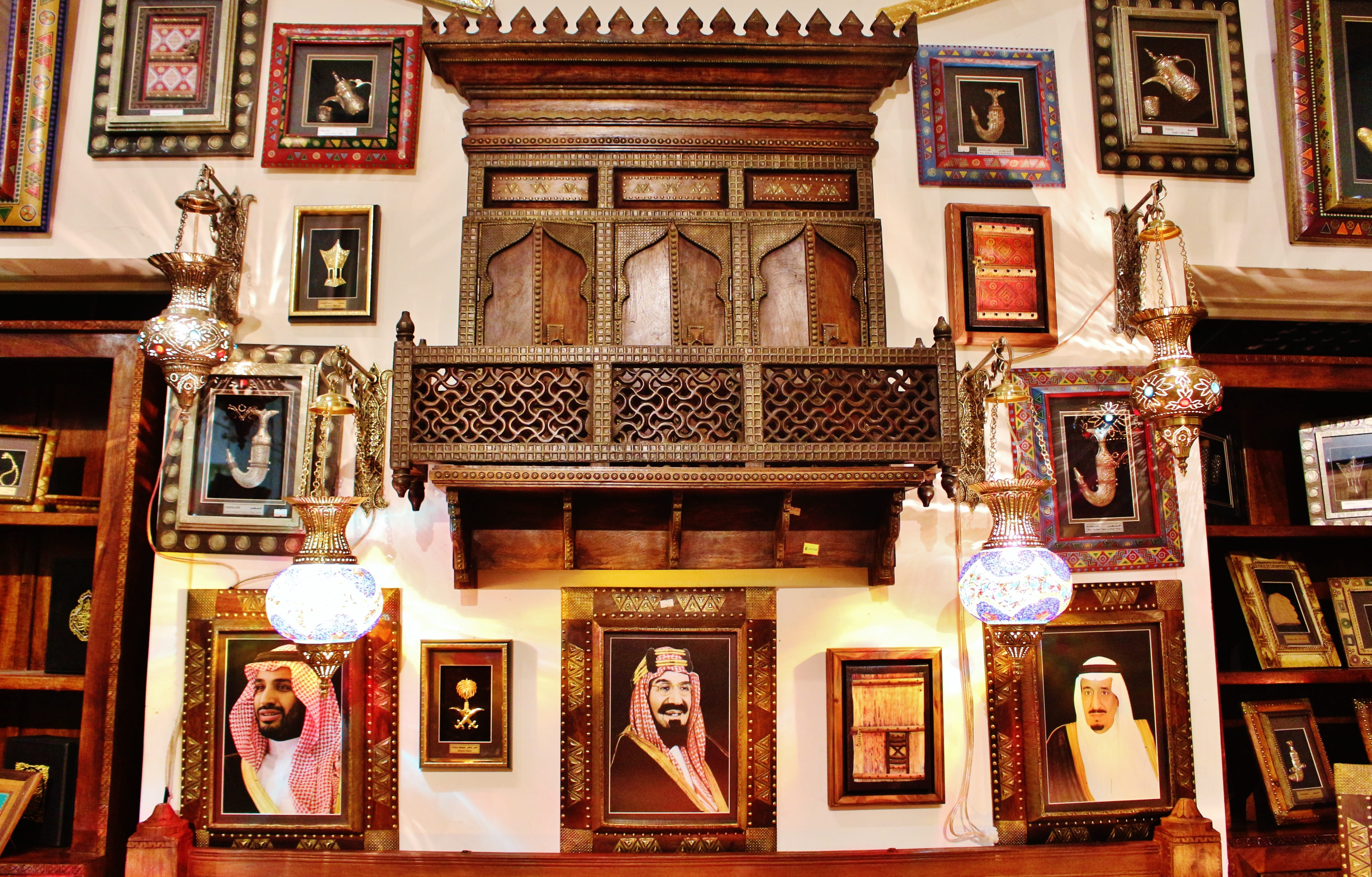 decoration, old, place of worship, ornate, painting, ceiling, national, furniture, window, no people, art and craft, king abdulaziz historical center, luxury, HD Wallpaper