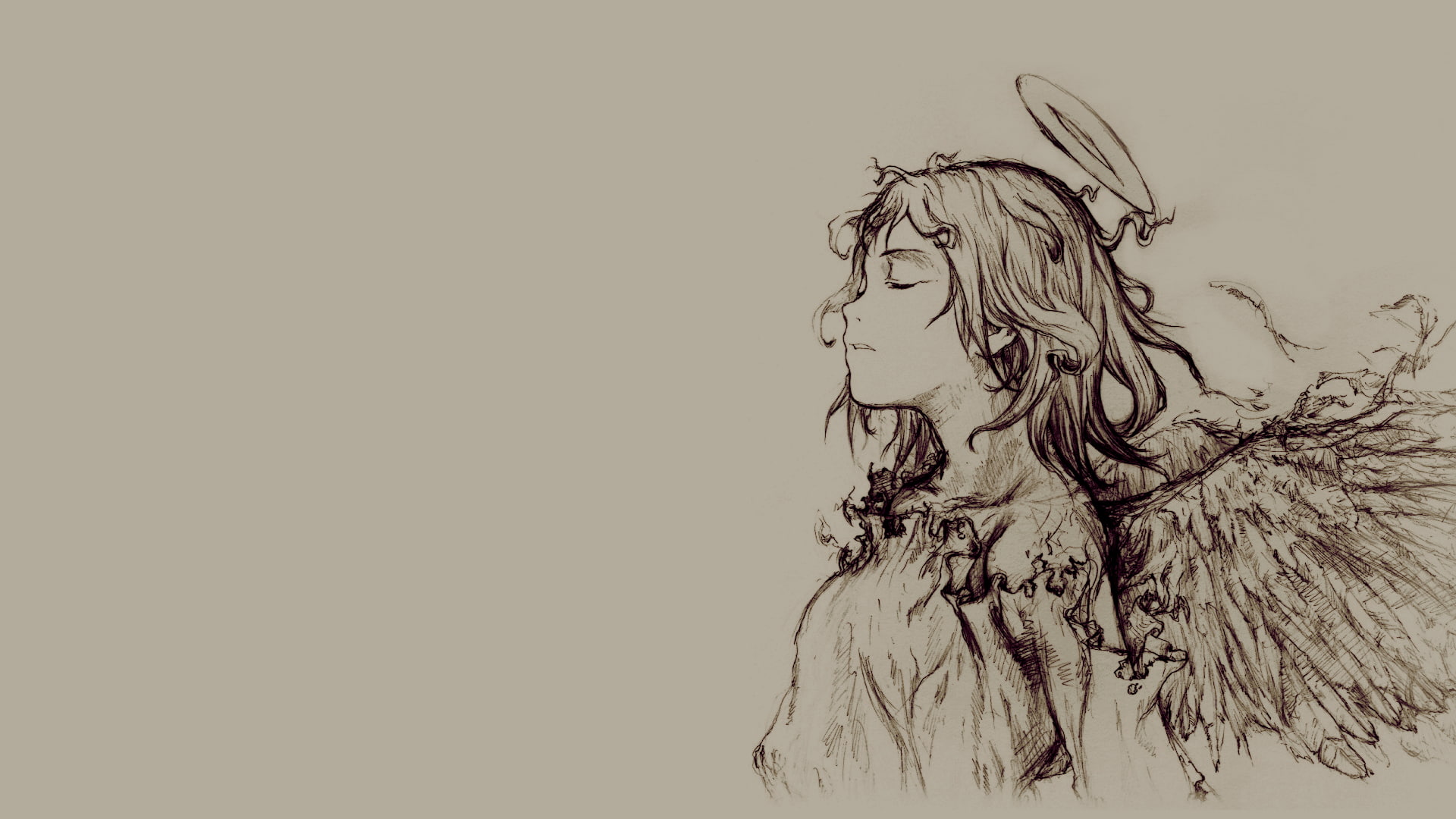1080P, anime girls, Rakka, Haibane Renmei, HD Wallpaper