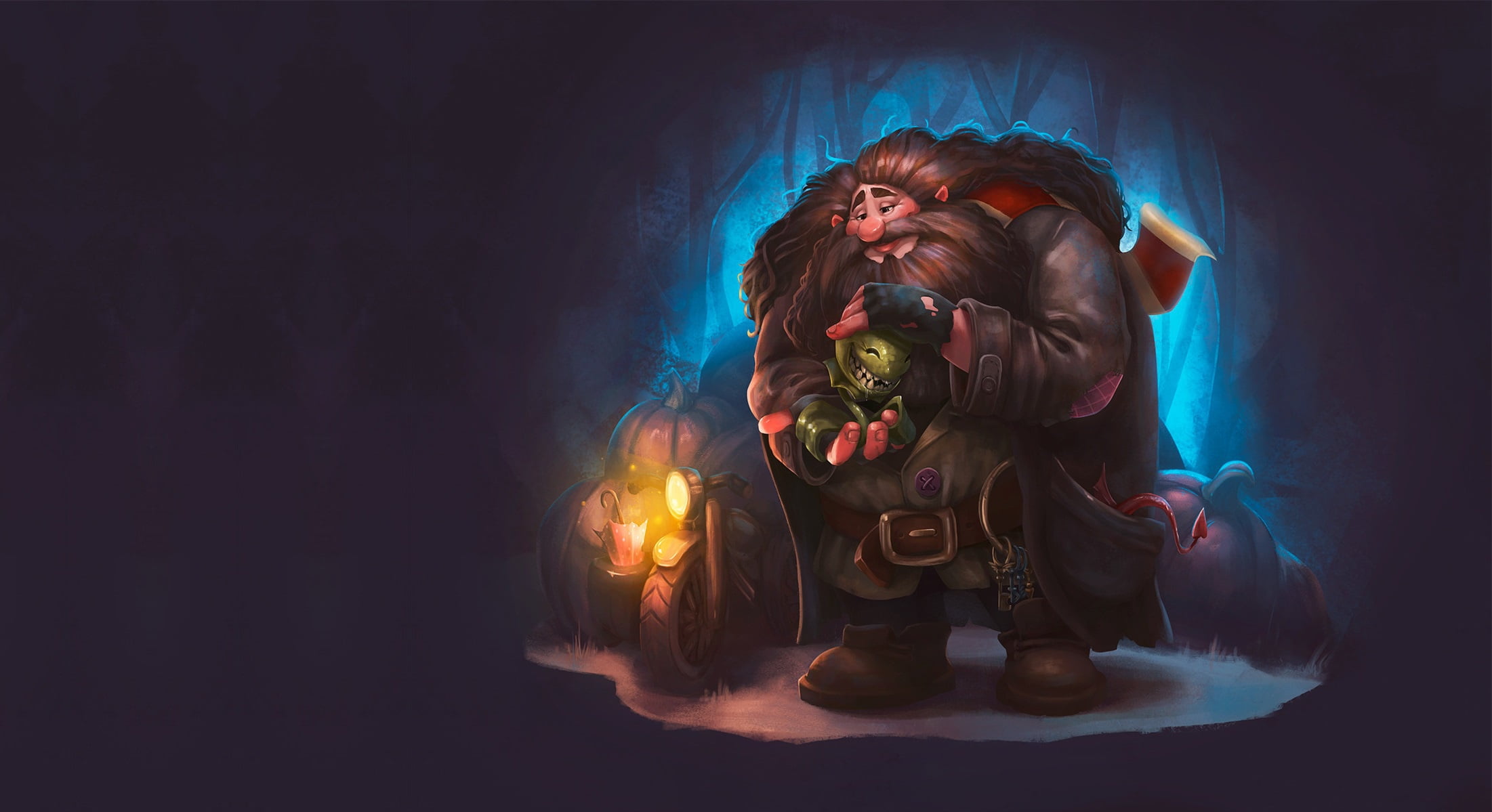 Redglow Hagrid, illustrations, 1080P, fantasy, art, Harry Potter, John. K. Rowling, Rubeus Hagrid, Tubik Arts, HD Wallpaper