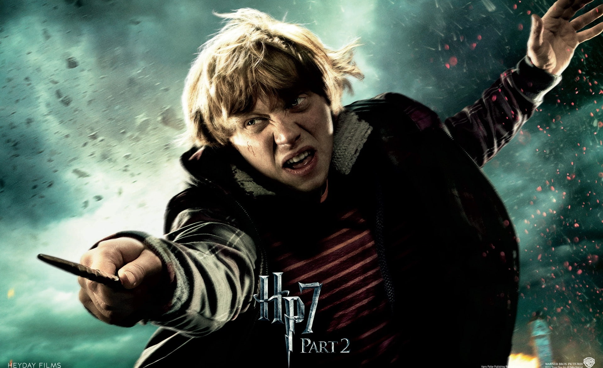 casual clothing, harry potter and the deathly hallows ron, part, young men, indoors, Movies, emotion, happiness, portrait, concert, 1080P, weasley, celebration, HD Wallpaper