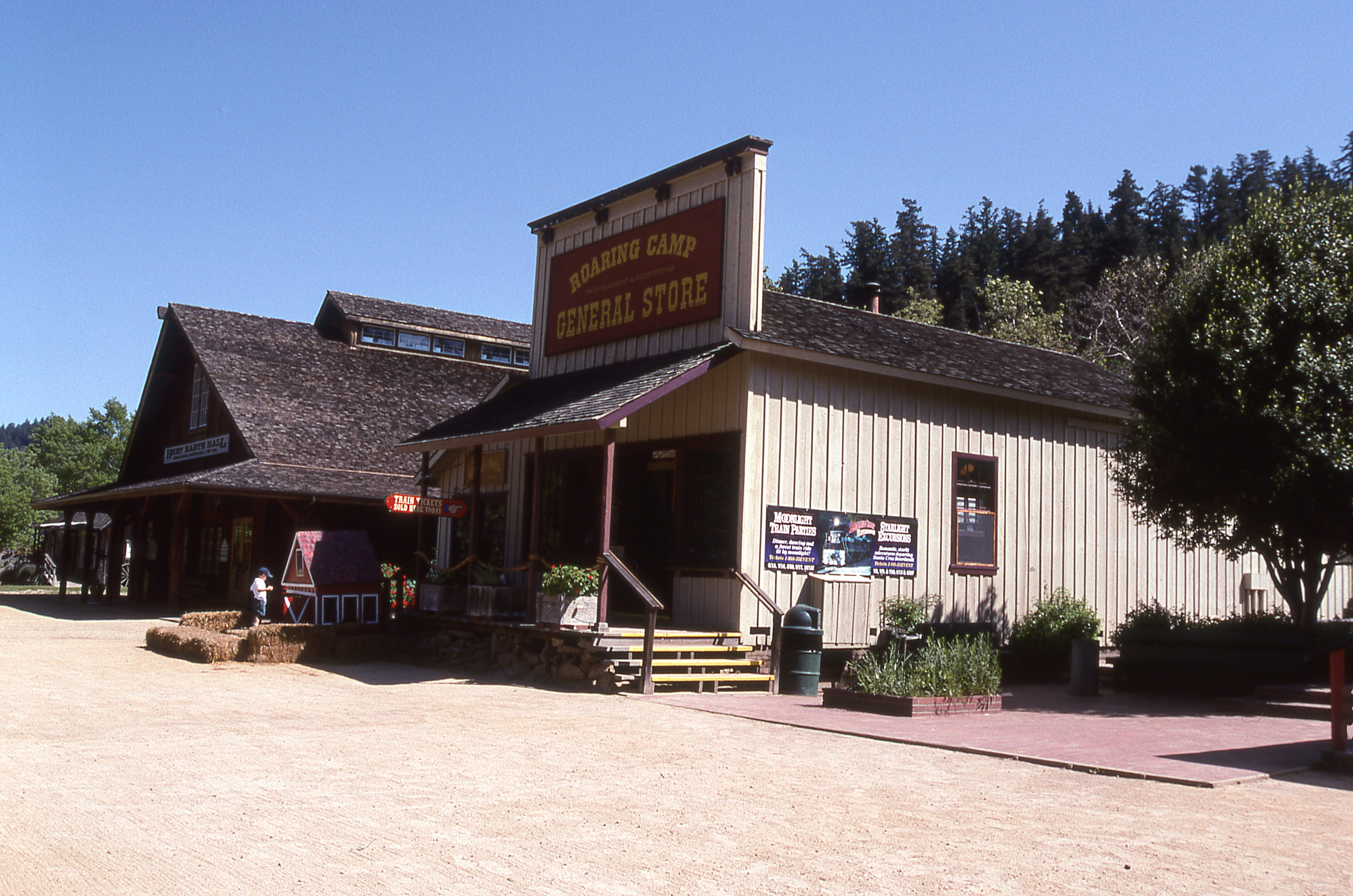 bar - drink establishment, 4K, roaring camp, sunlight, no people, built structure, outdoors, sky, day, sunny, nature, architecture, plant, clear sky, building exterior, HD Wallpaper
