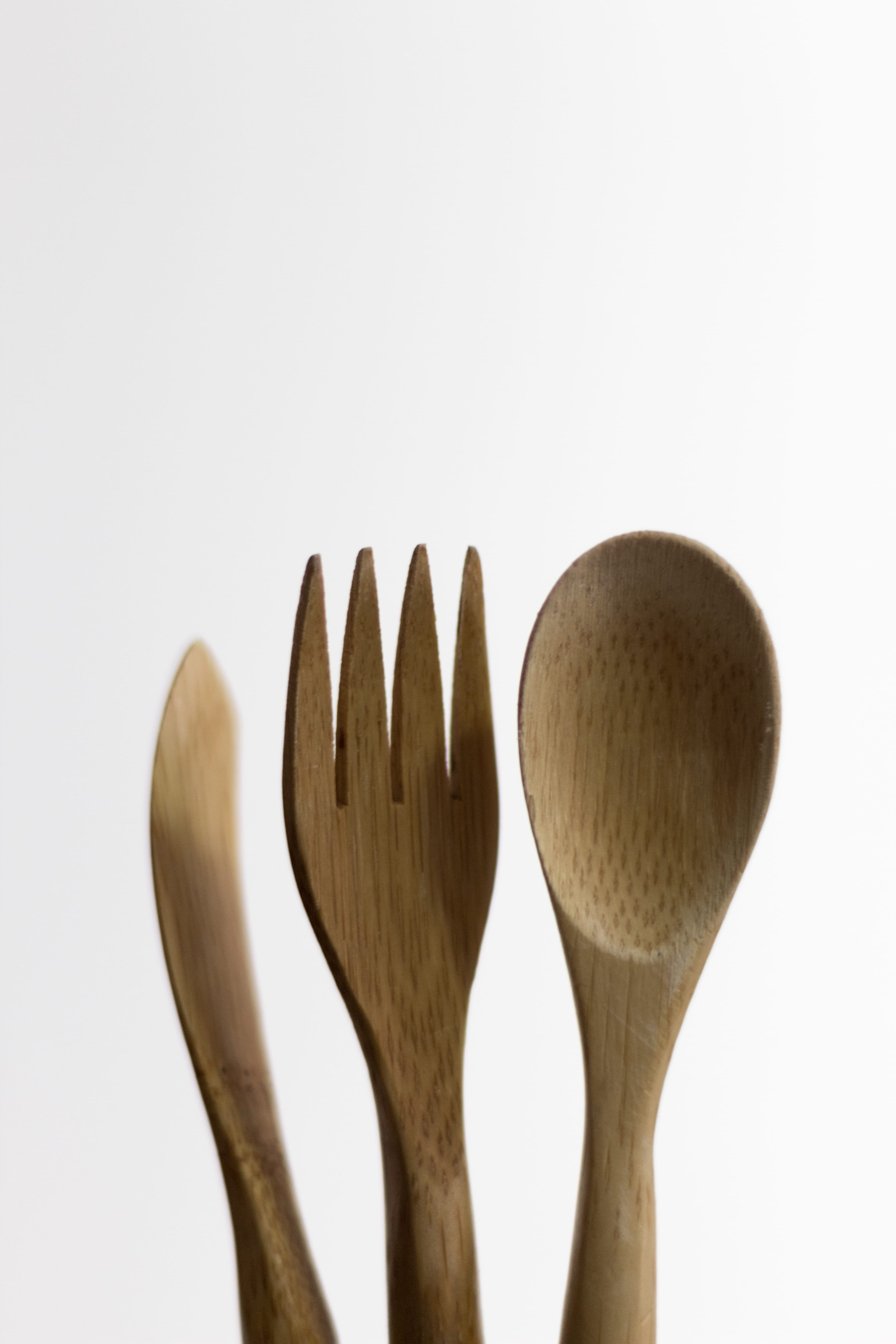 copy space, wood - material, close-up, indoors, eating utensil, no people, wood, household equipment, single object, simplicity, fork, studio shot, wooden, Phone HD Wallpaper
