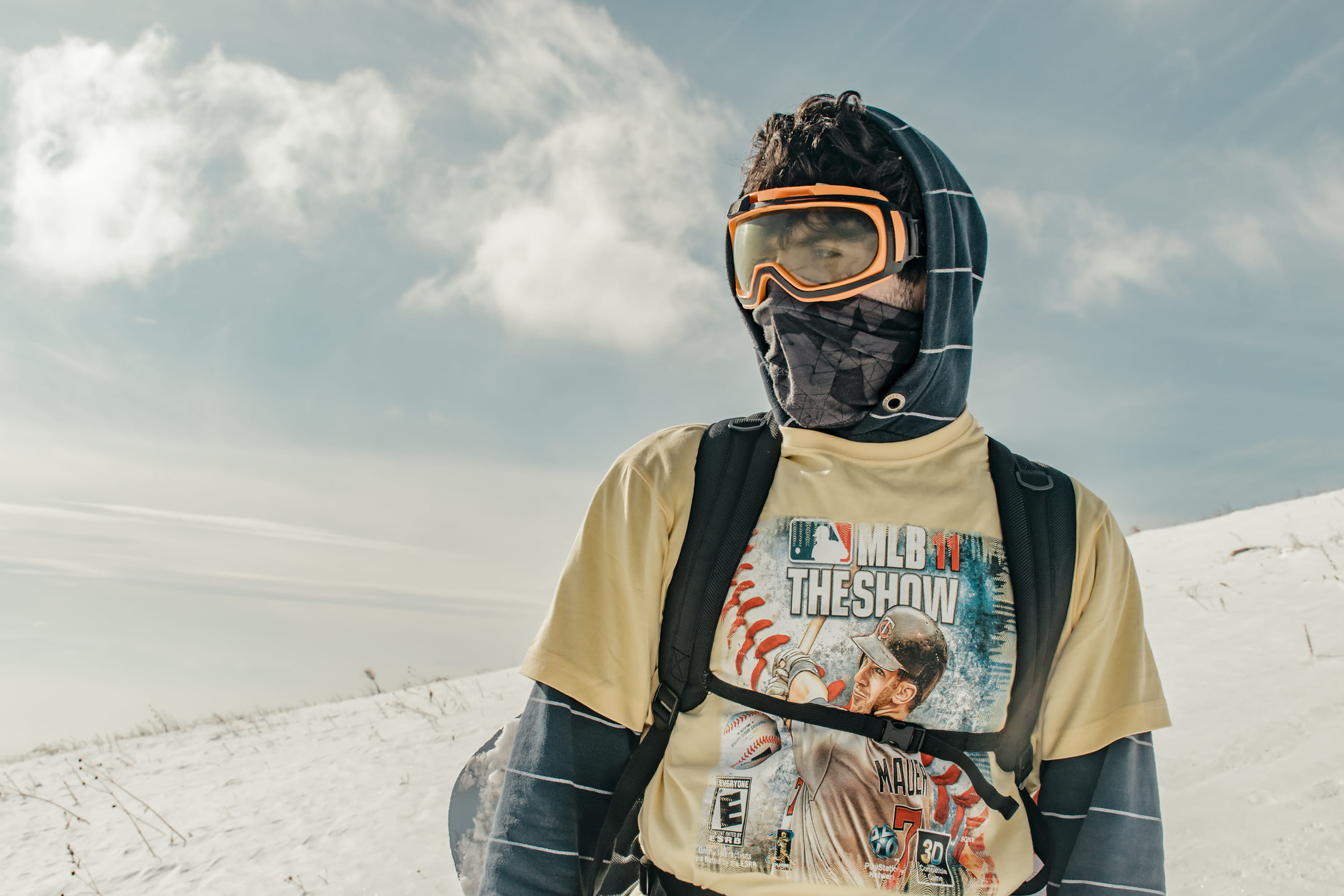 cold temperature, clothing, helmet, sport, goggles, one person, crash helmet, snow, winter, person, standing, real people, warm clothing, men, outdoors, HD Wallpaper