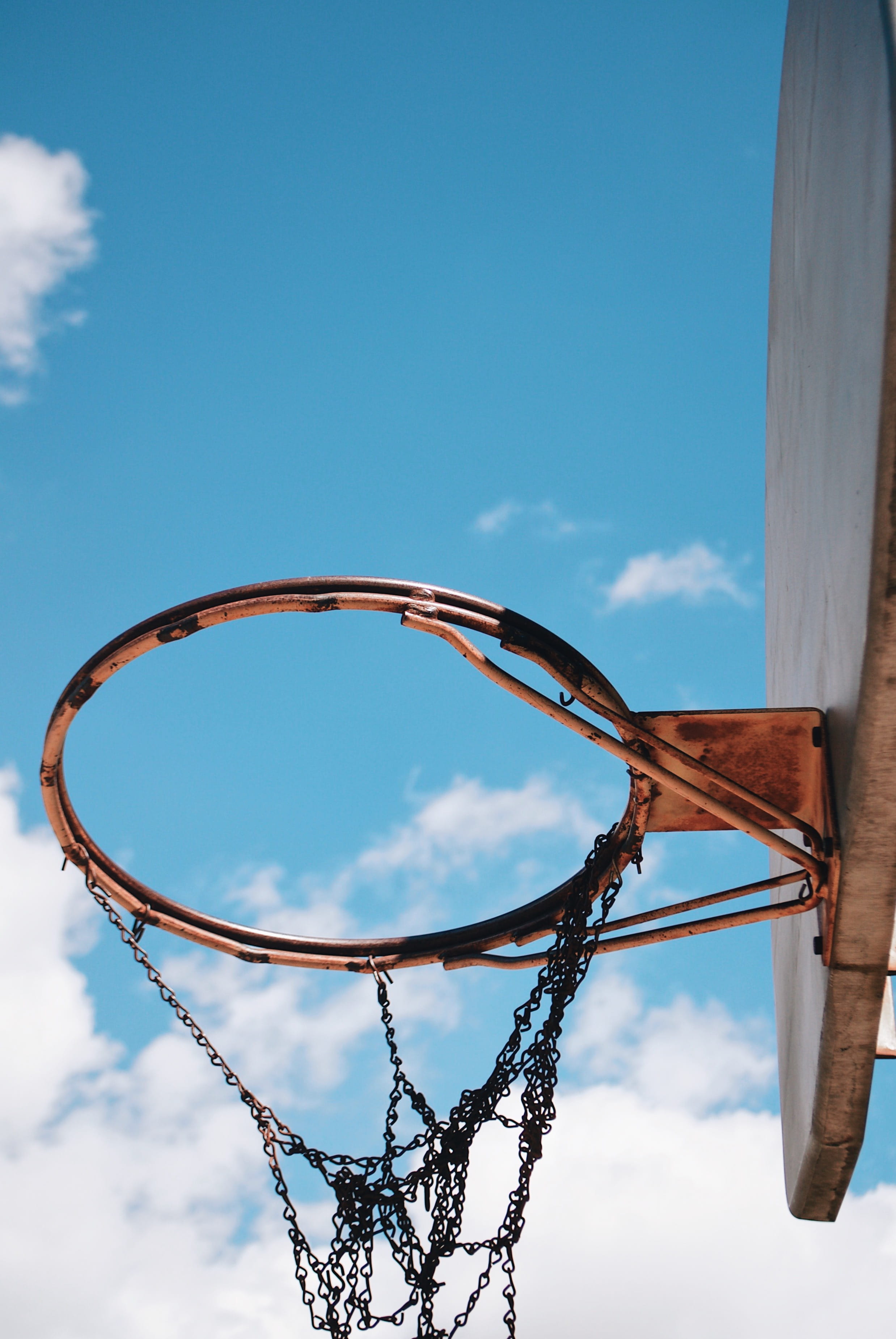 net - sports equipment, sport, azure sky, no people, day, blue, wood - material, black, amusement park, sports equipment, swing, sunlight, photo, nature, Phone HD Wallpaper