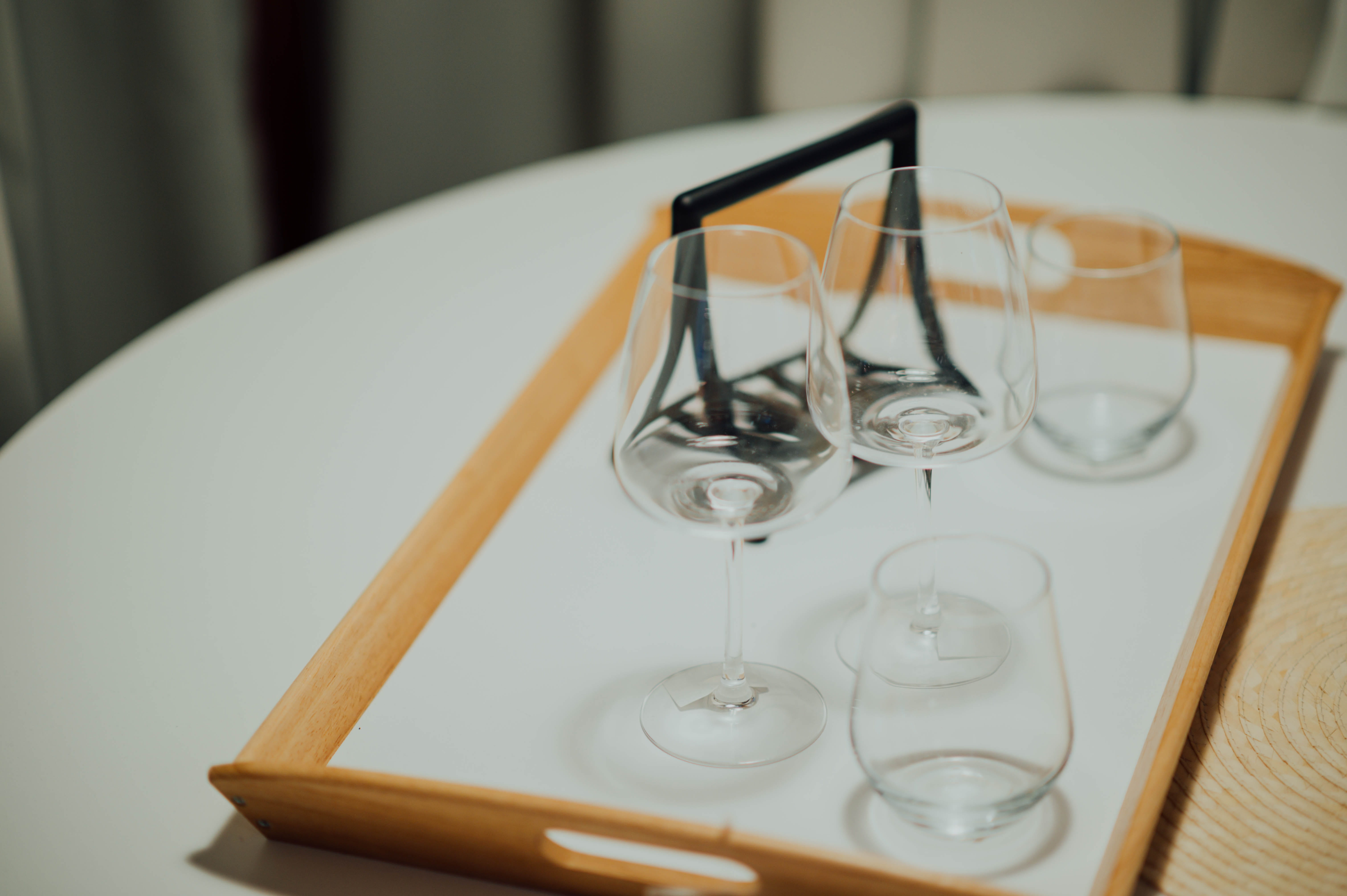 brown, high angle view, saucer, white, furniture, wooden, absence, glass, household equipment, empty, food and drink, glass - material, wineglass, clear, HD Wallpaper
