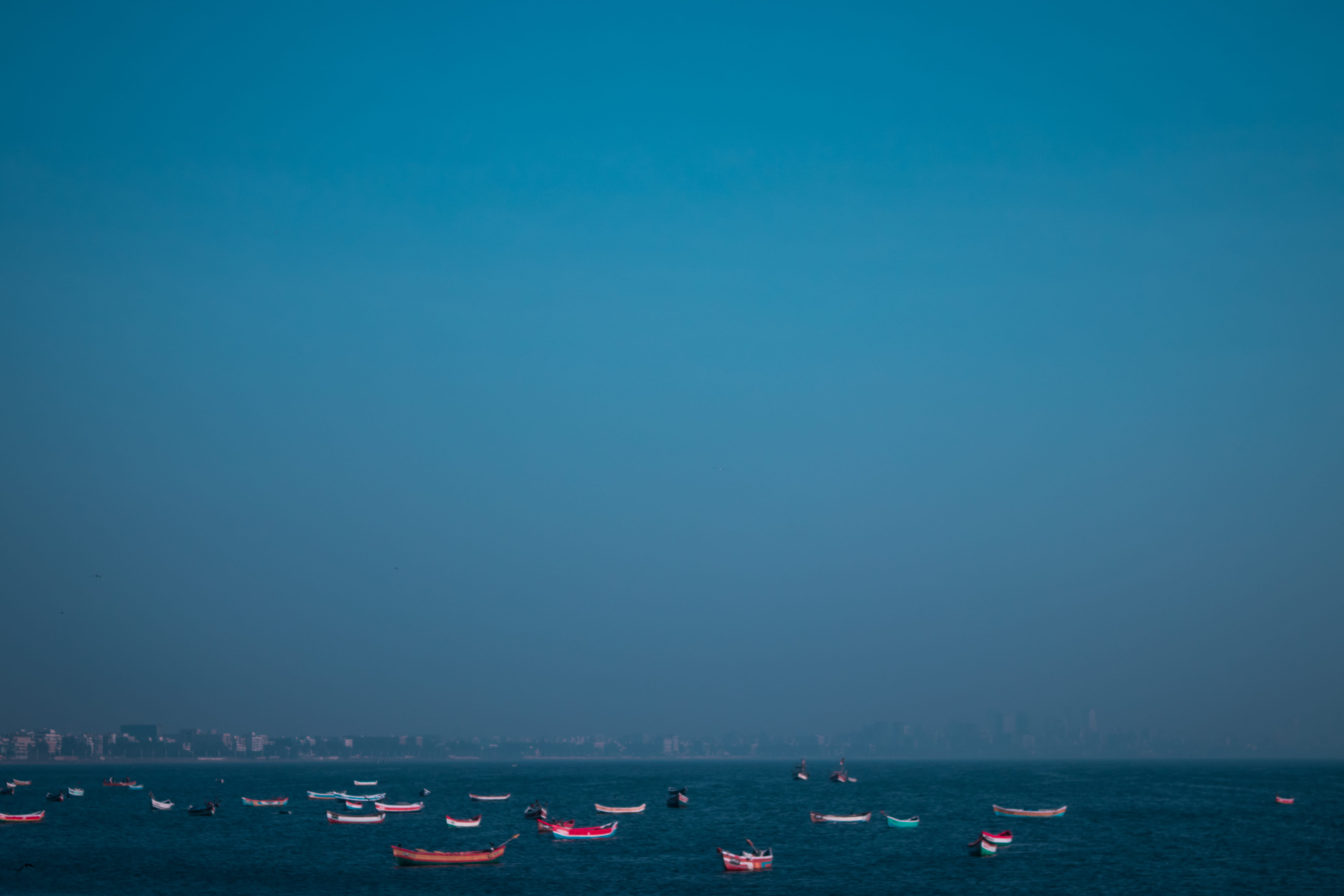 mumbai, sailboat, beauty in nature, floating on water, nautical vessel, tranquil scene, water, horizon over water, 5K, bollywood, no people, copy space, HD Wallpaper