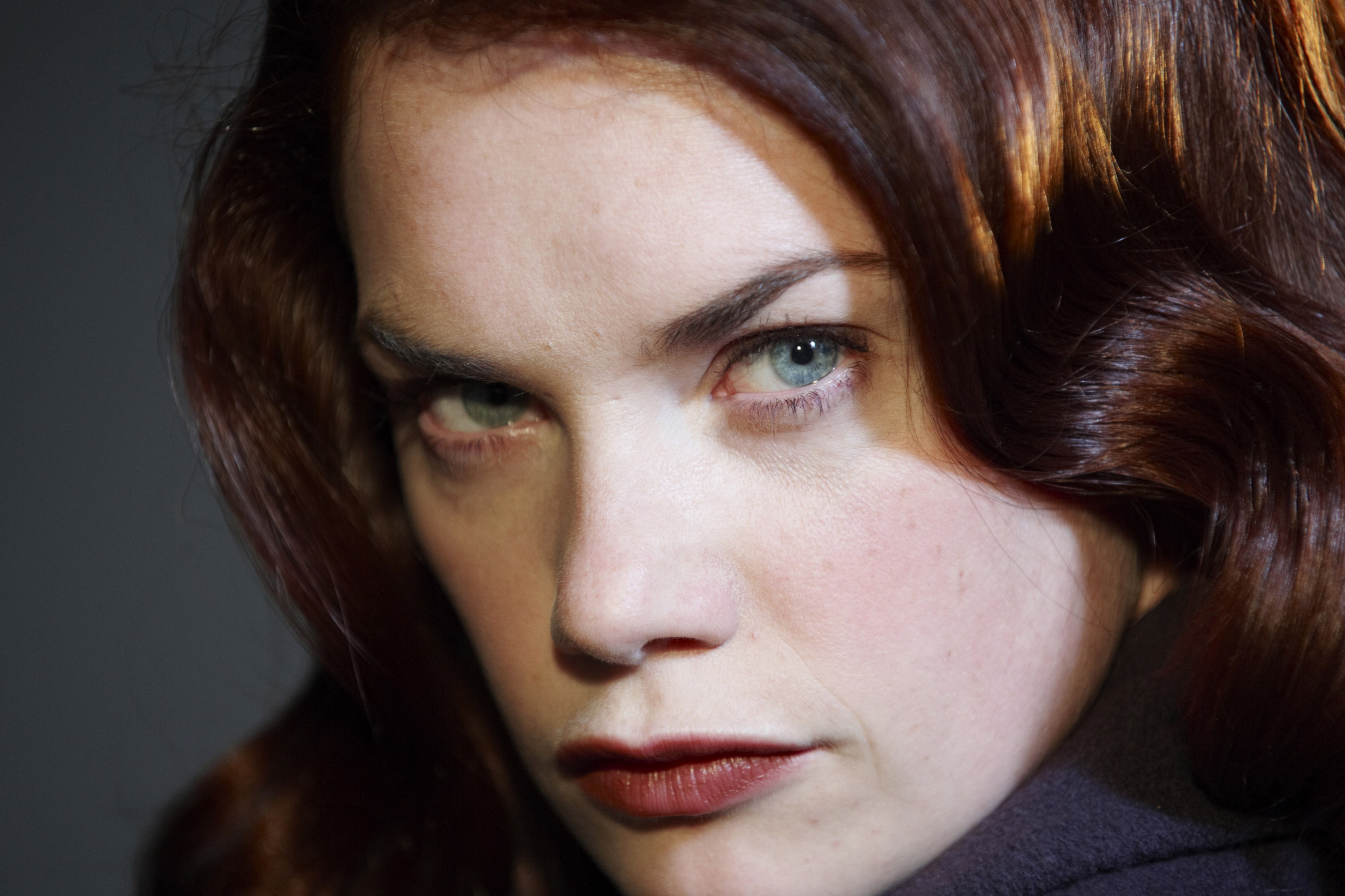 portrait, young women, beauty, blue eyes, headshot, redhead, human face, contemplation, indoors, teardrop, hairstyle, women, human body part, hair, adult, HD Wallpaper