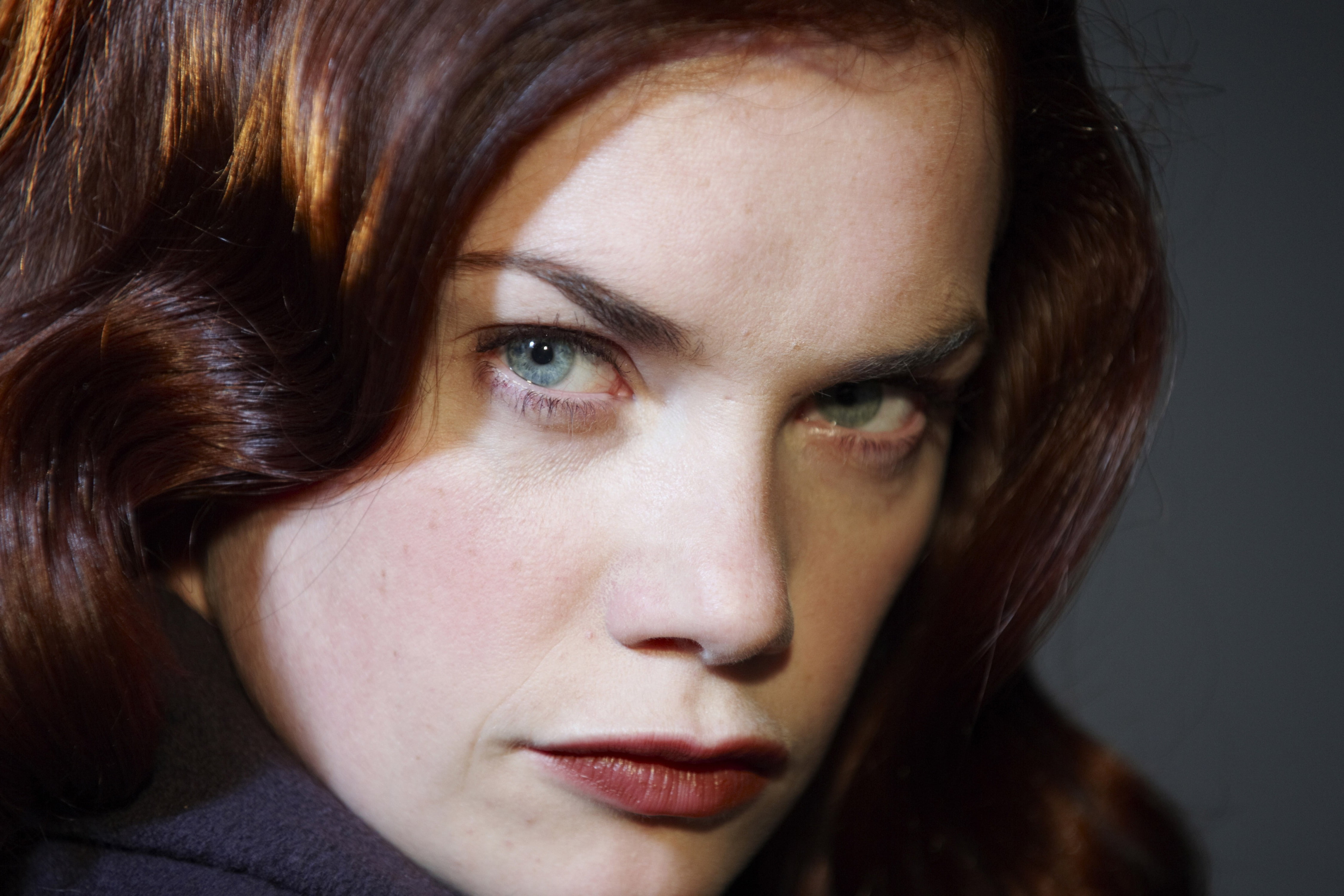 4K, ruth wilson redhead blue eyes, HD Wallpaper