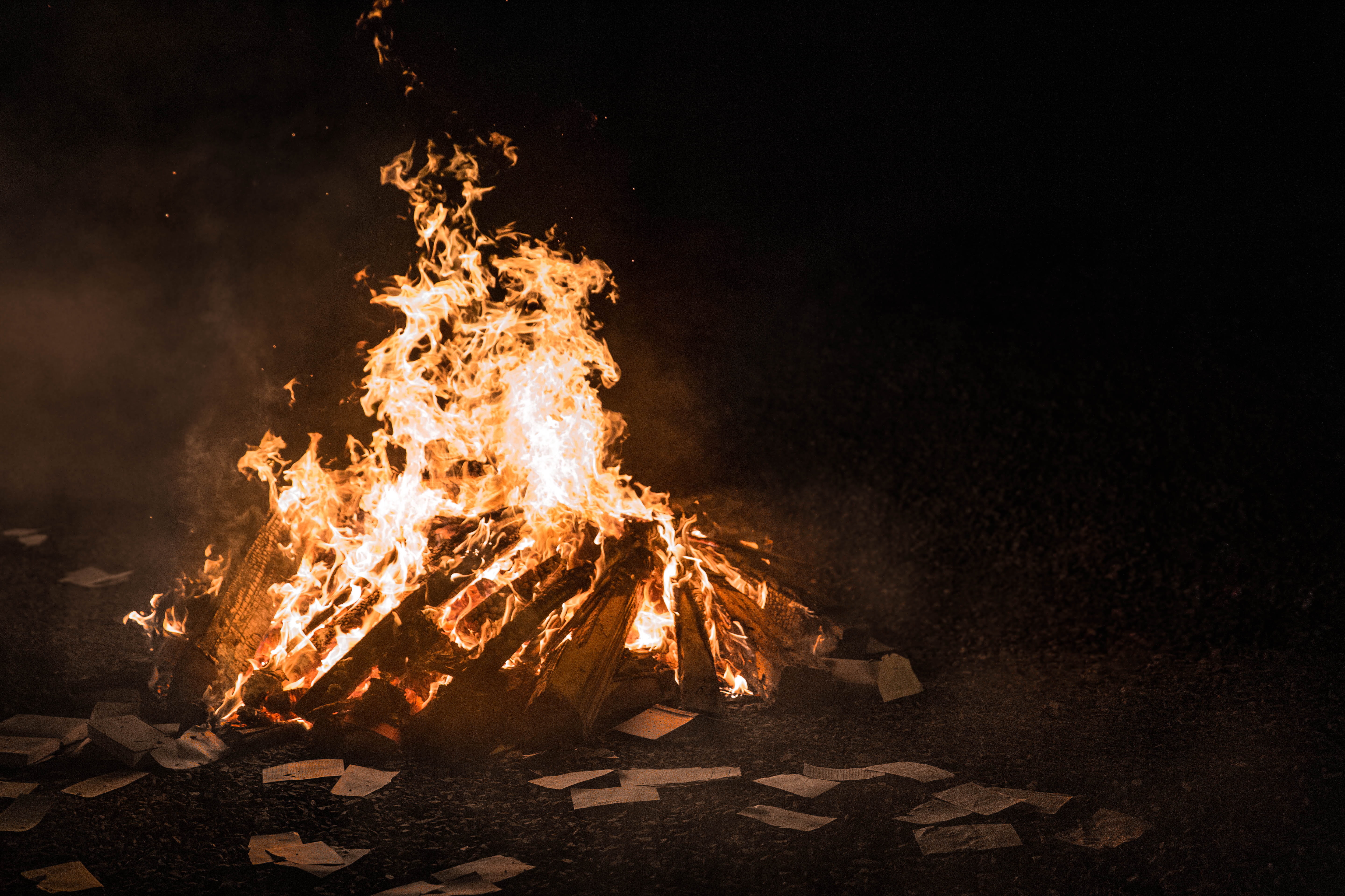 fire - natural phenomenon, celebration, heat - temperature, log, outdoors, explosive, fire, no people, wood - material, burning, orange color, logs, holi, HD Wallpaper