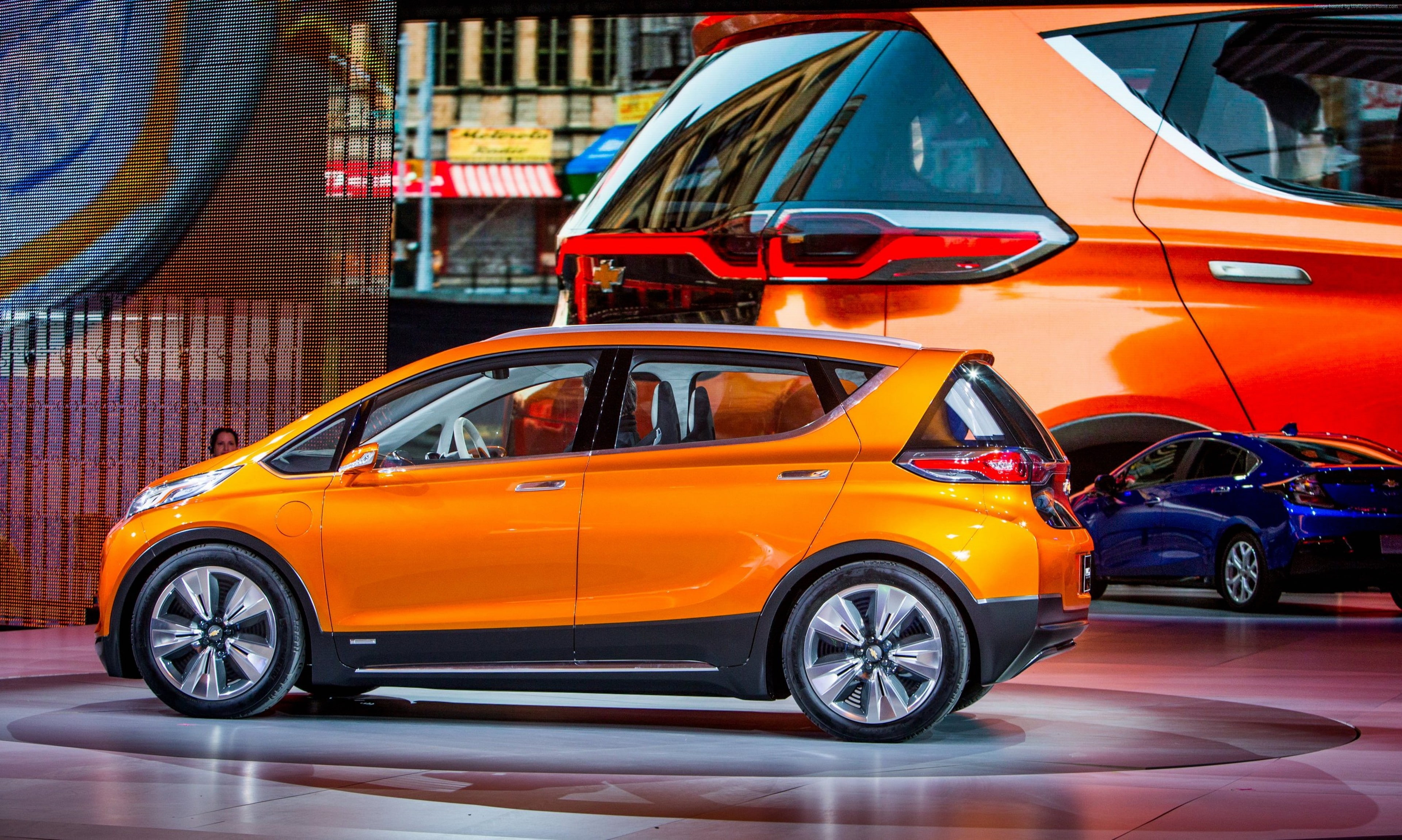 electrocar, electric cars, Chevrolet Bolt EV, LG-mobile, Chevy, concept, 4K, HD Wallpaper