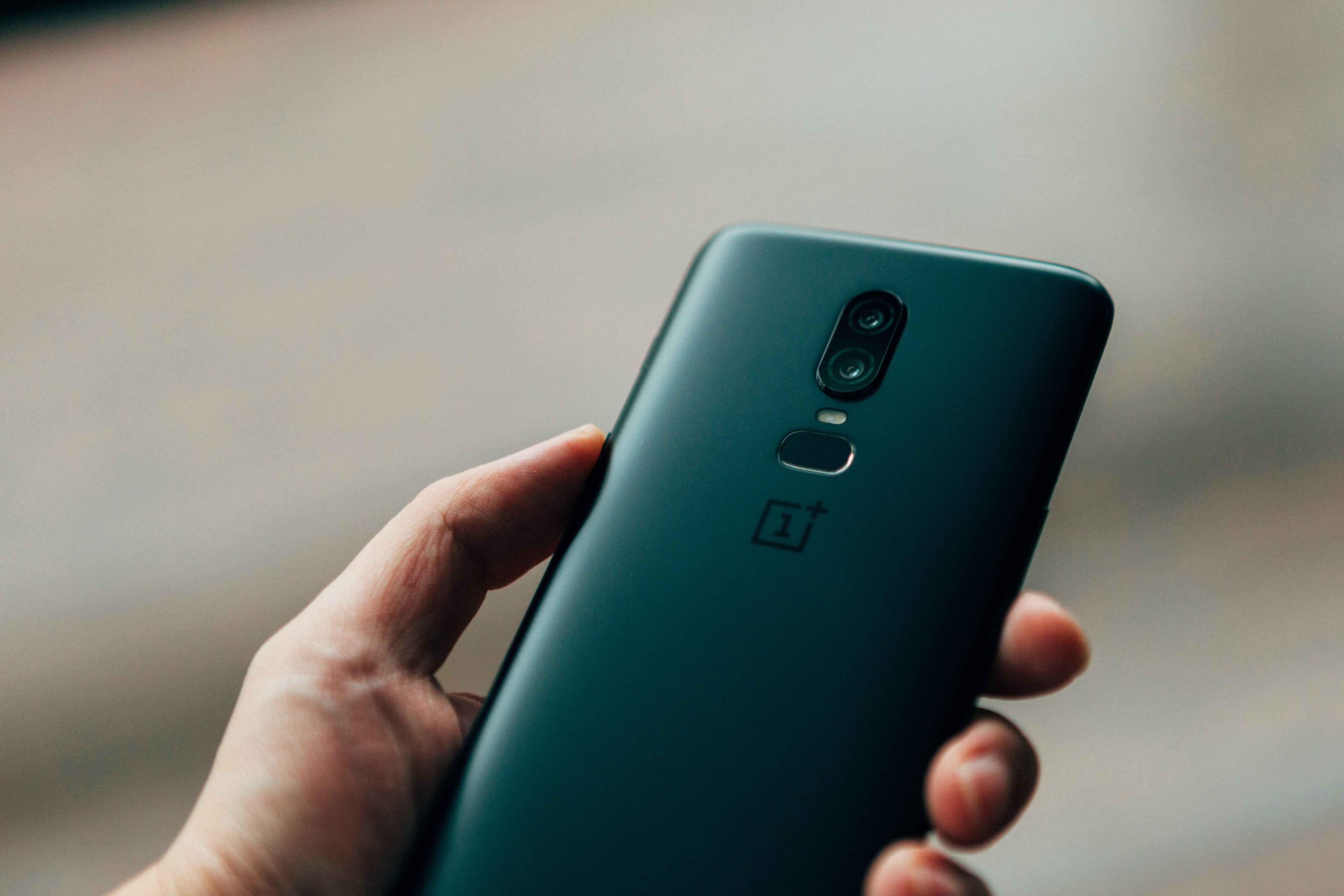 black, technology, phone, oneplus 6, communication, focus on foreground, finger, touch screen, close-up, body part, one person, indoors, camera, dual camera, HD Wallpaper