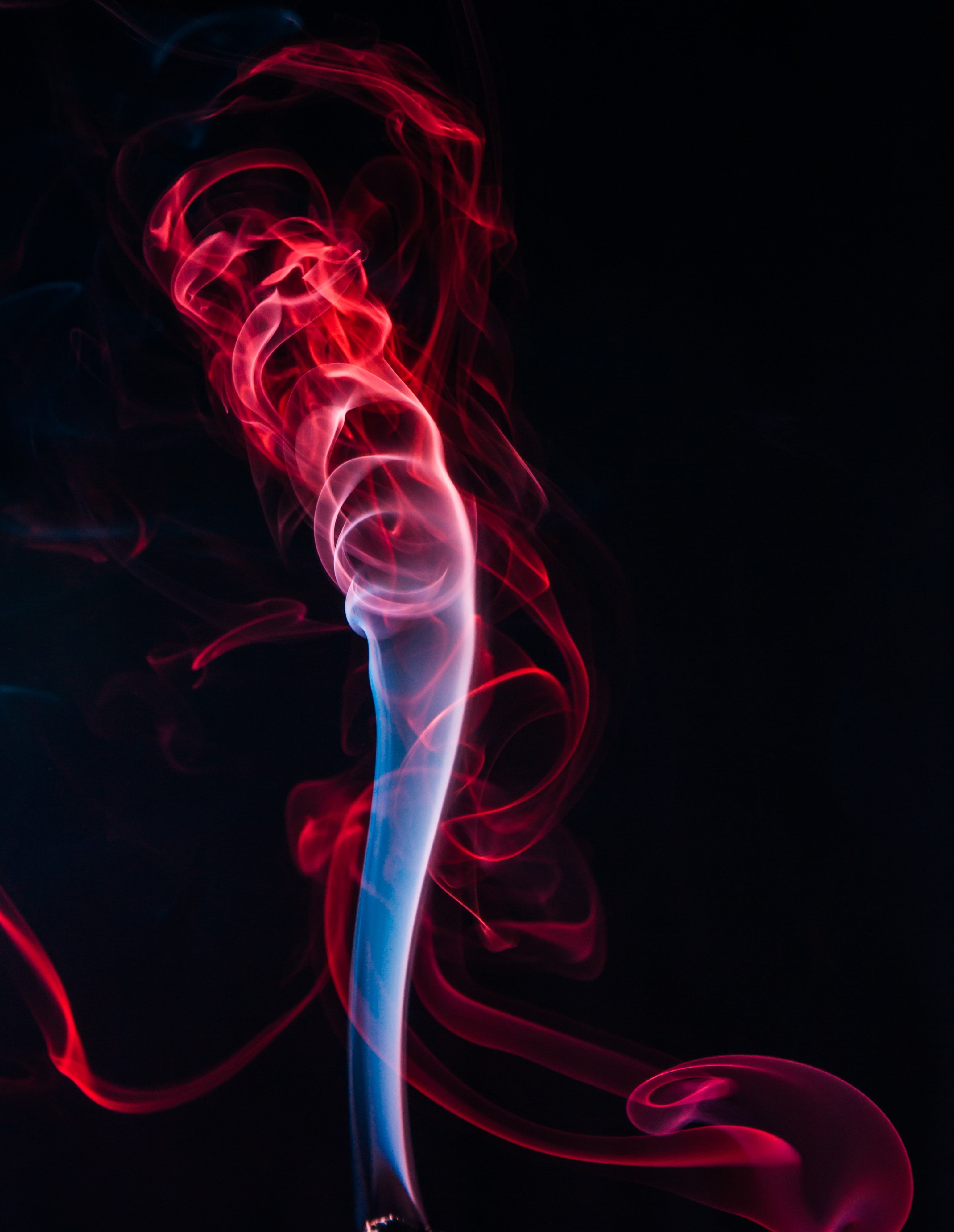 black Background, ink, vulnerability, heat - Temperature, studio shot, shape, bunches, wave, water, energy, backgrounds, curve, no people, fire - Natural Phenomenon, Phone HD Wallpaper