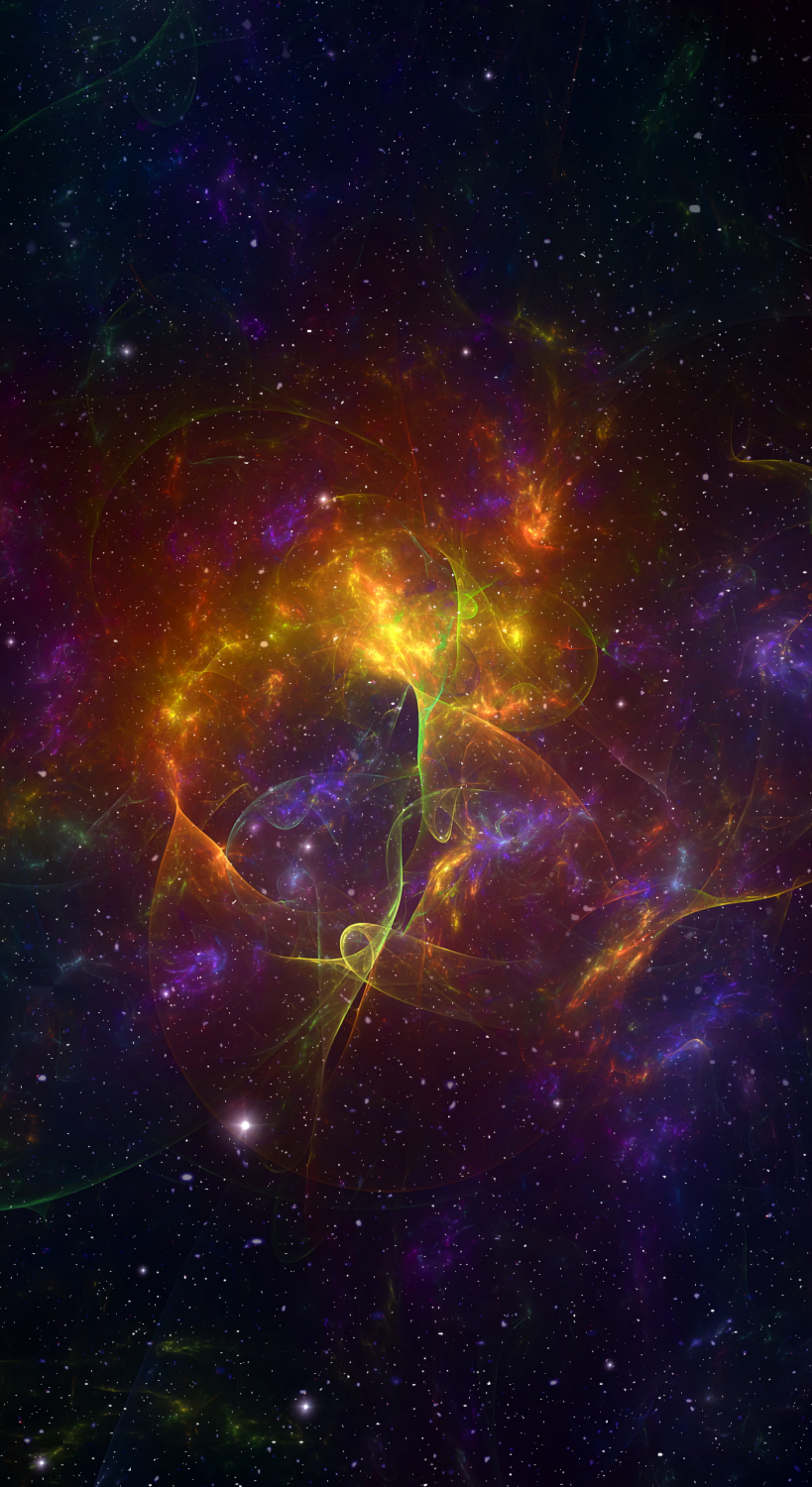 stars, multicolored, 4K, shroud, shine, abstraction, Phone HD Wallpaper