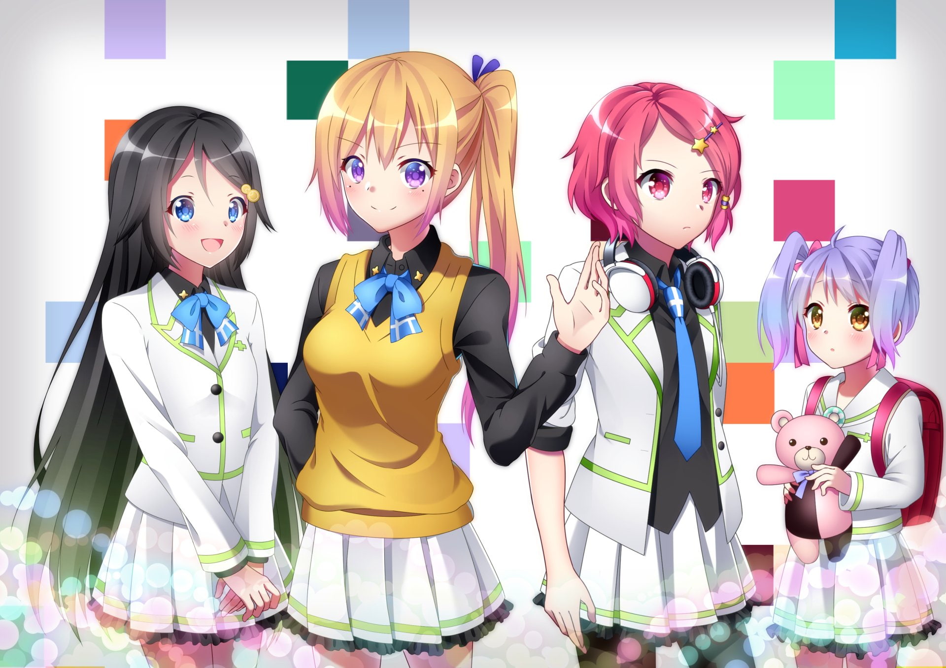 Reina Izumi, human representation, art and craft, multi colored, girls, 1080P, clothing, Mai Kawakami, Kurumi Kumamakura, women, toy, Anime, costume, females, HD Wallpaper