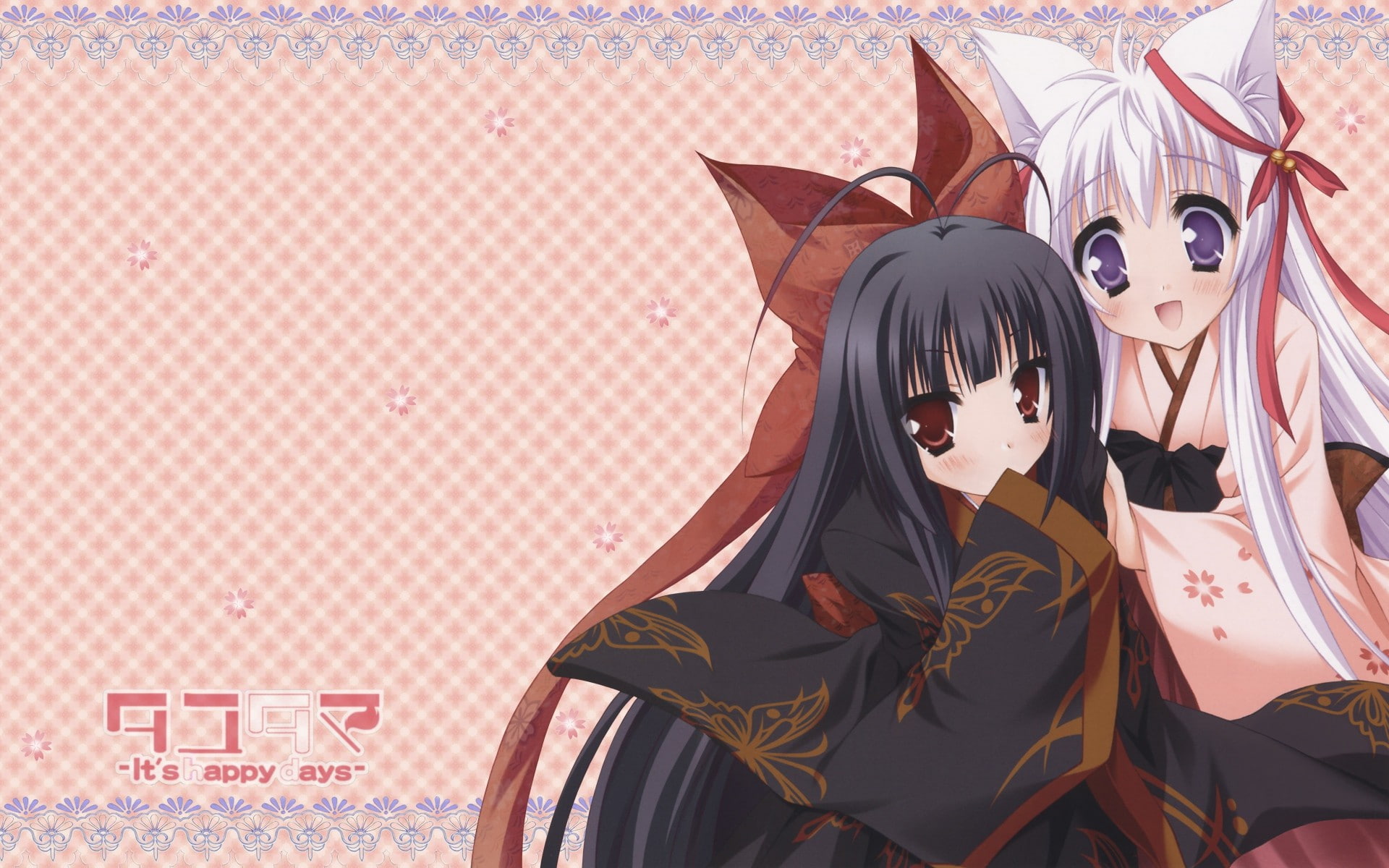 carnival - celebration event, traditional clothing, festival, clothing, event, mask, Nue, anime girls, Tayutama, Mito Mashiro, 1080P, day, representation, HD Wallpaper