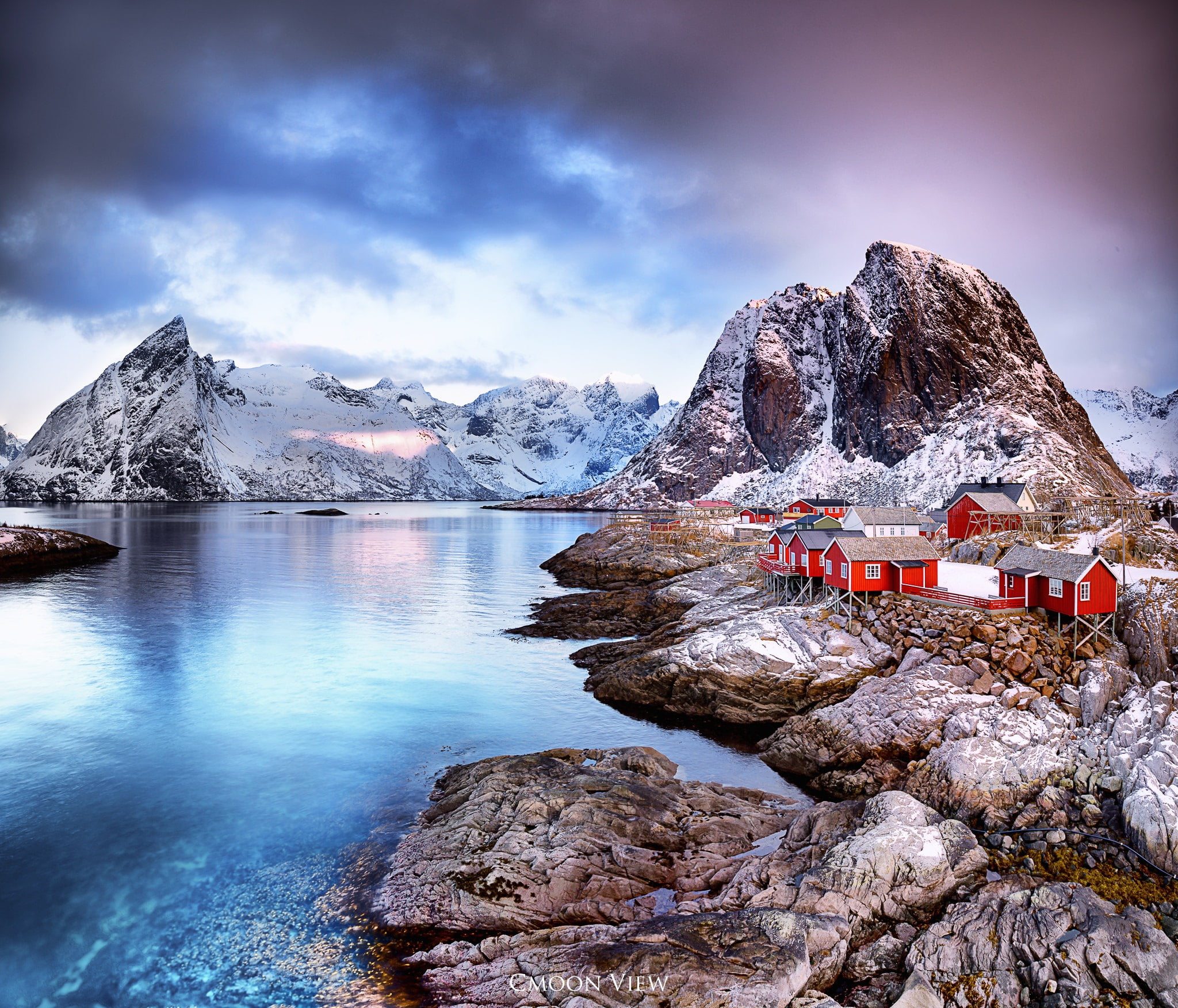 scenics - nature, nature, The Lofoten Islands, travel, environment, mountain peak, rock, snowcapped mountain, settlement, water, beauty in nature, mountain range, HD Wallpaper