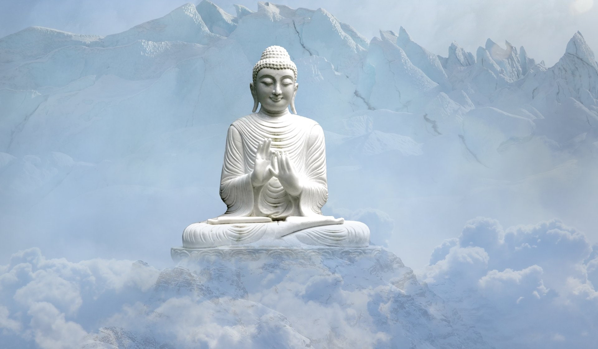 Buddhism, Buddha, Statue, 1080P, Cloud, Religious, HD Wallpaper