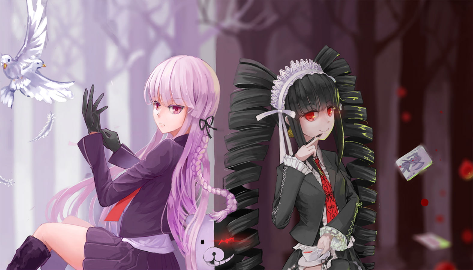 rudenberk, kyouko, 720P, dangan ronpa, hoshimawa, celestia, monokuma, kirigiri, HD Wallpaper