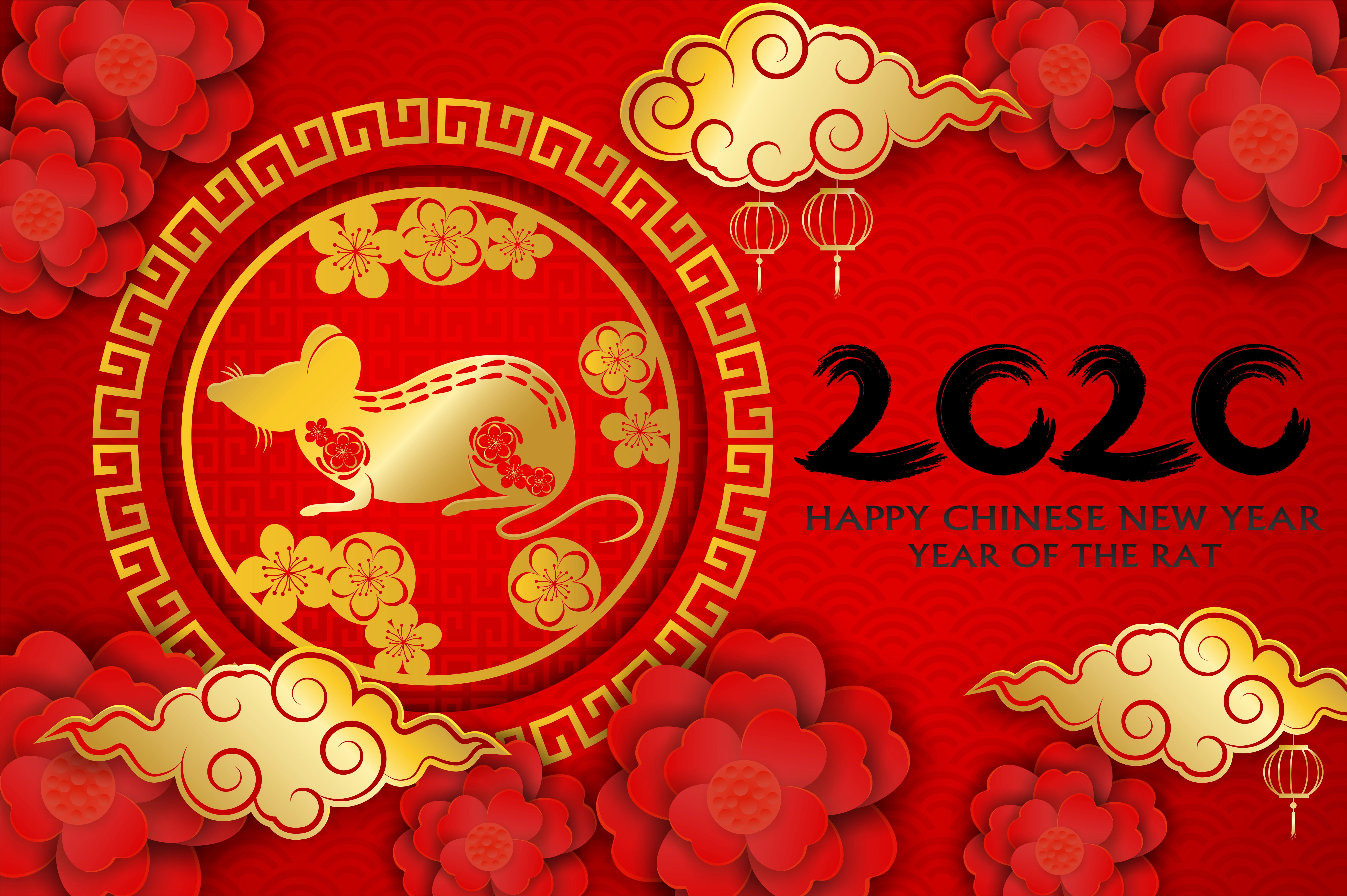 Holiday, 5K, Chinese New Year, Happy New Year, Rat, HD Wallpaper