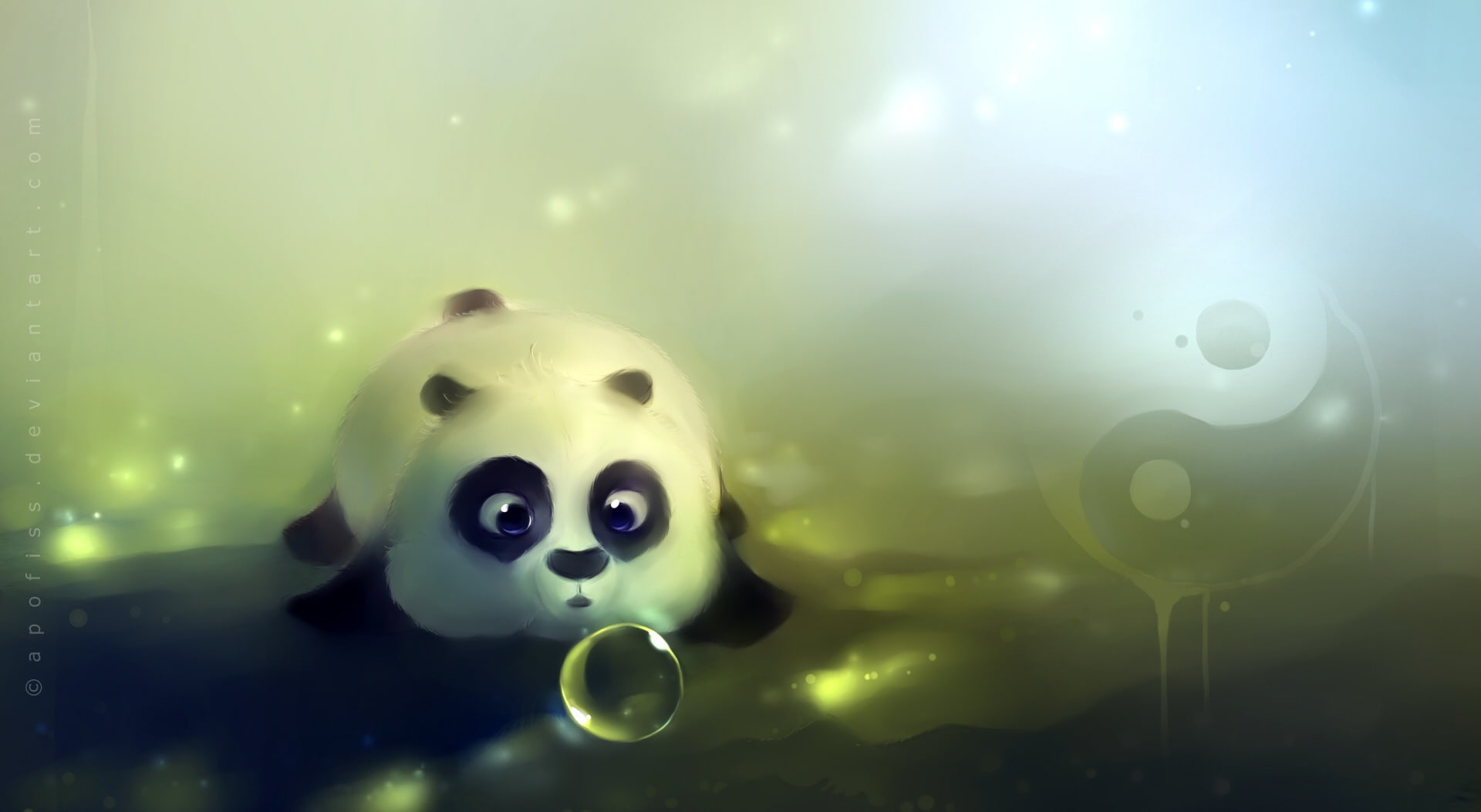 nature, single object, no people, Panda, representation, Artistic, Cute, animal representation, lens flare, blowing, Playful, digital, animal themes, HD Wallpaper