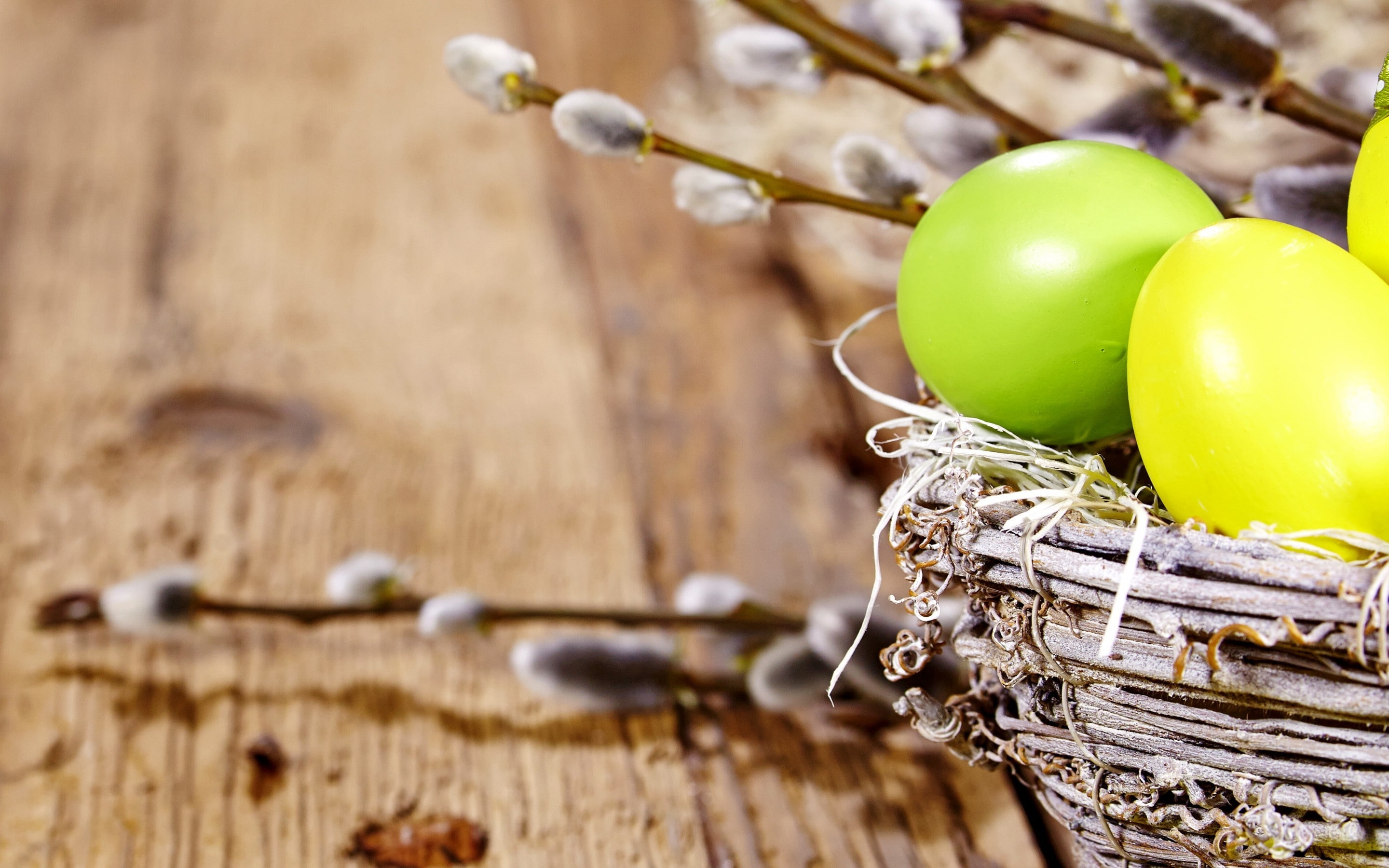 2014 easter eggs, easter eggs, easter 2014, green, yellow, 2K, 2014 easter, eggs, easter, HD Wallpaper