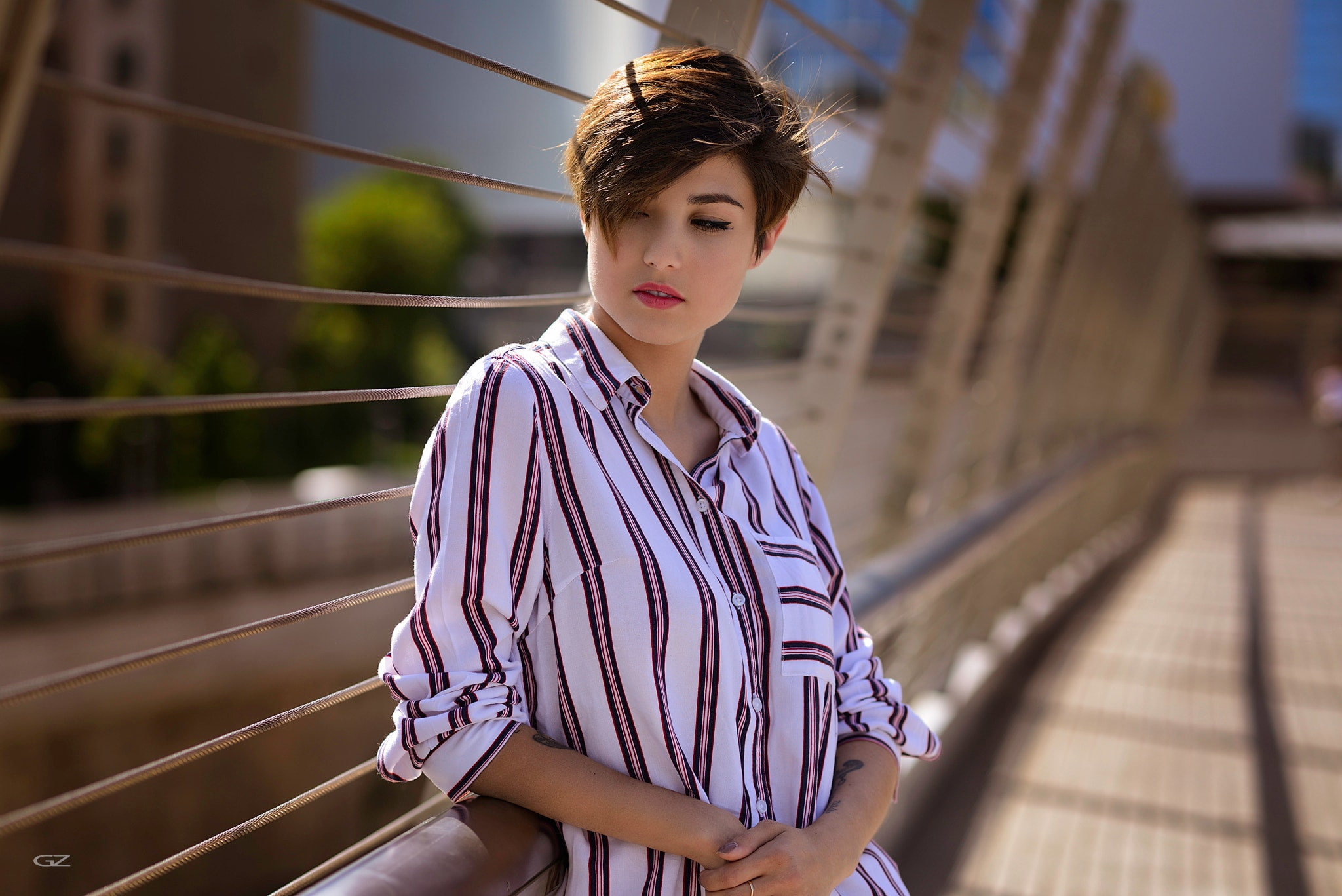 Giovanni Zacche, 1080P, urban, women, model, women outdoors, Giorgia Soleri, HD Wallpaper