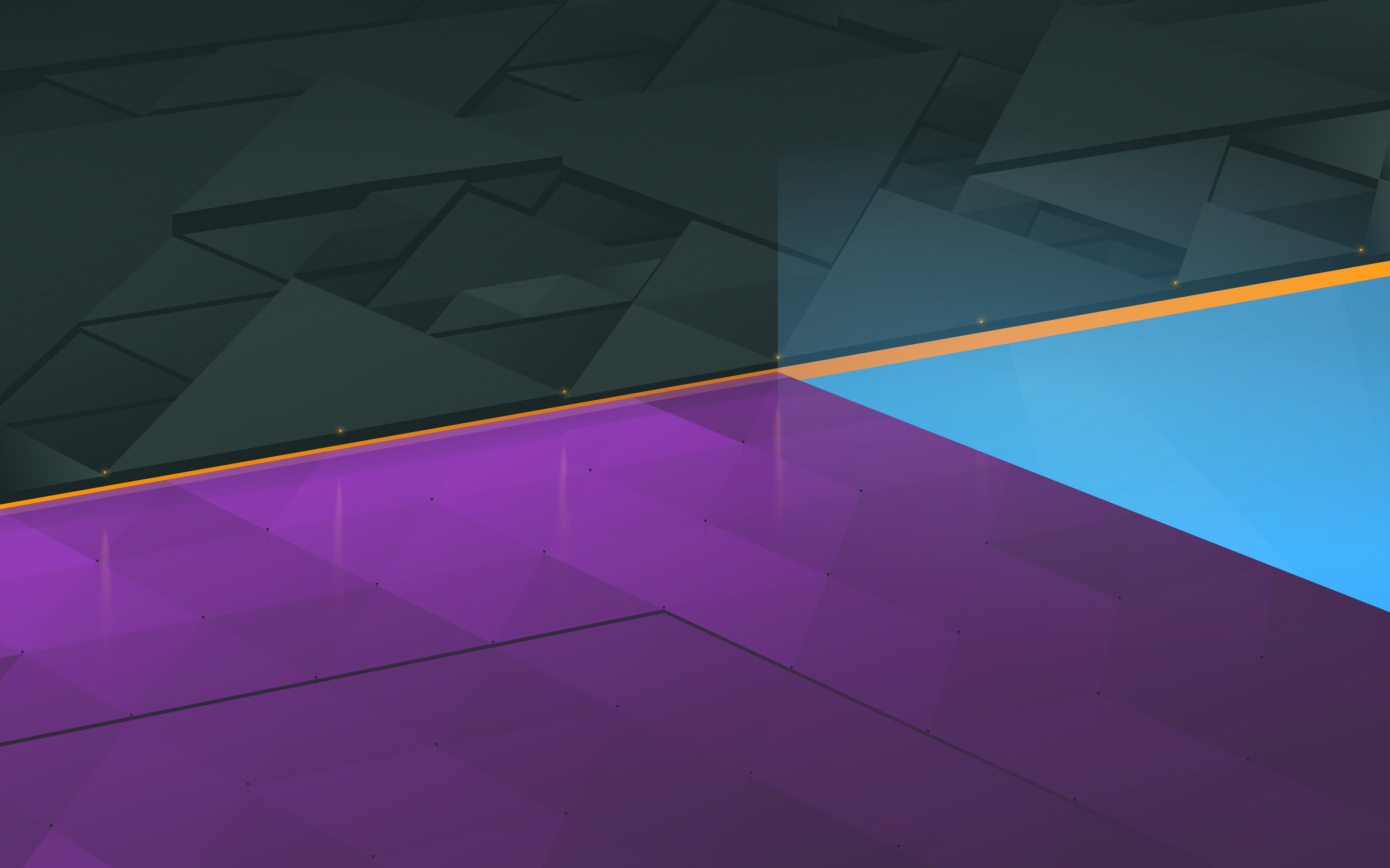 HD, Lines, Blue, Colorful, 2K, Stock, Black, Violet, Kubuntu, HD Wallpaper