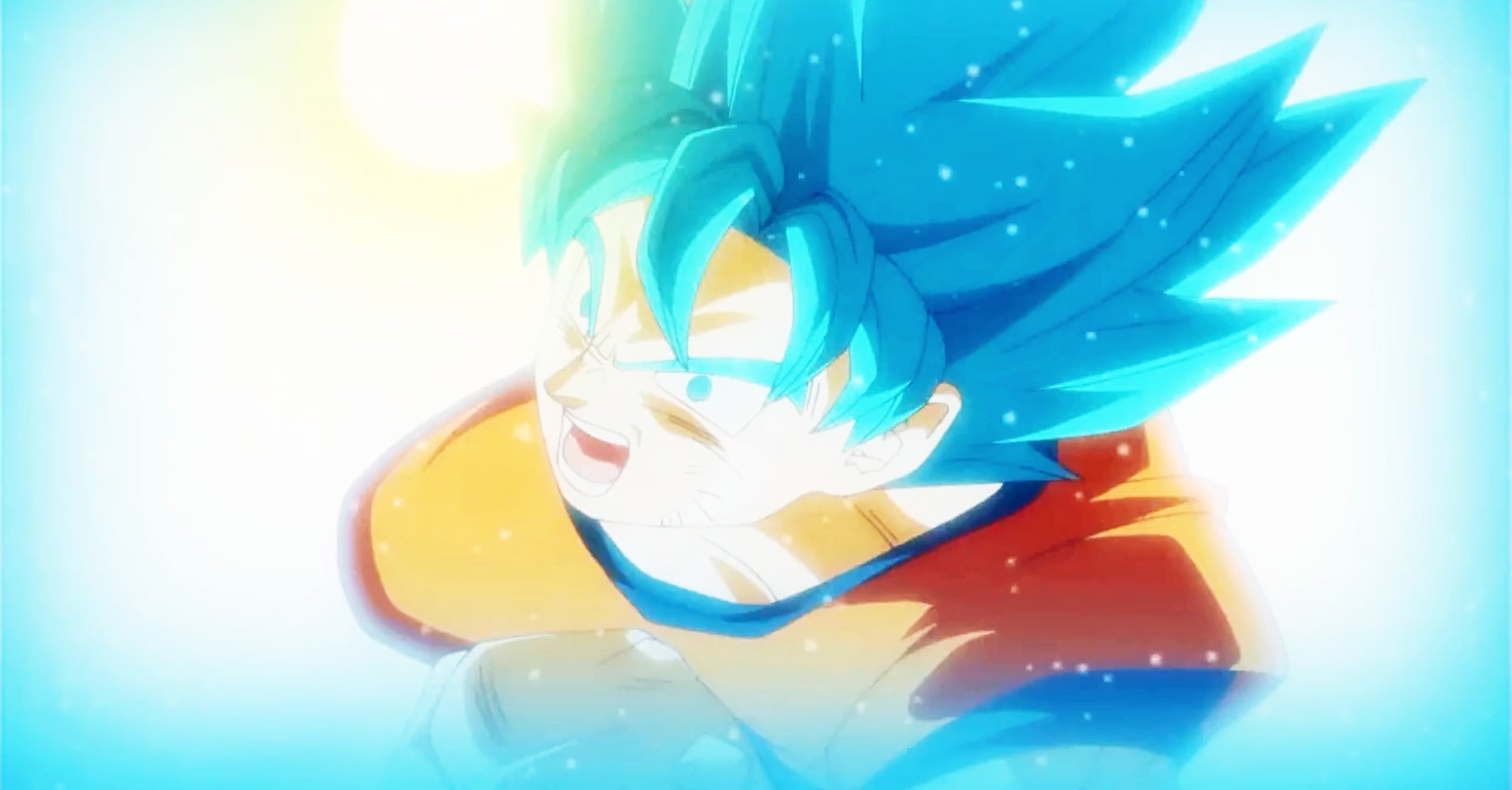 white background, Super Saiyan Blue, reflection, high angle view, no people, Dragon Ball, glass, Son Goku, blue, multi colored, still life, studio shot, HD Wallpaper