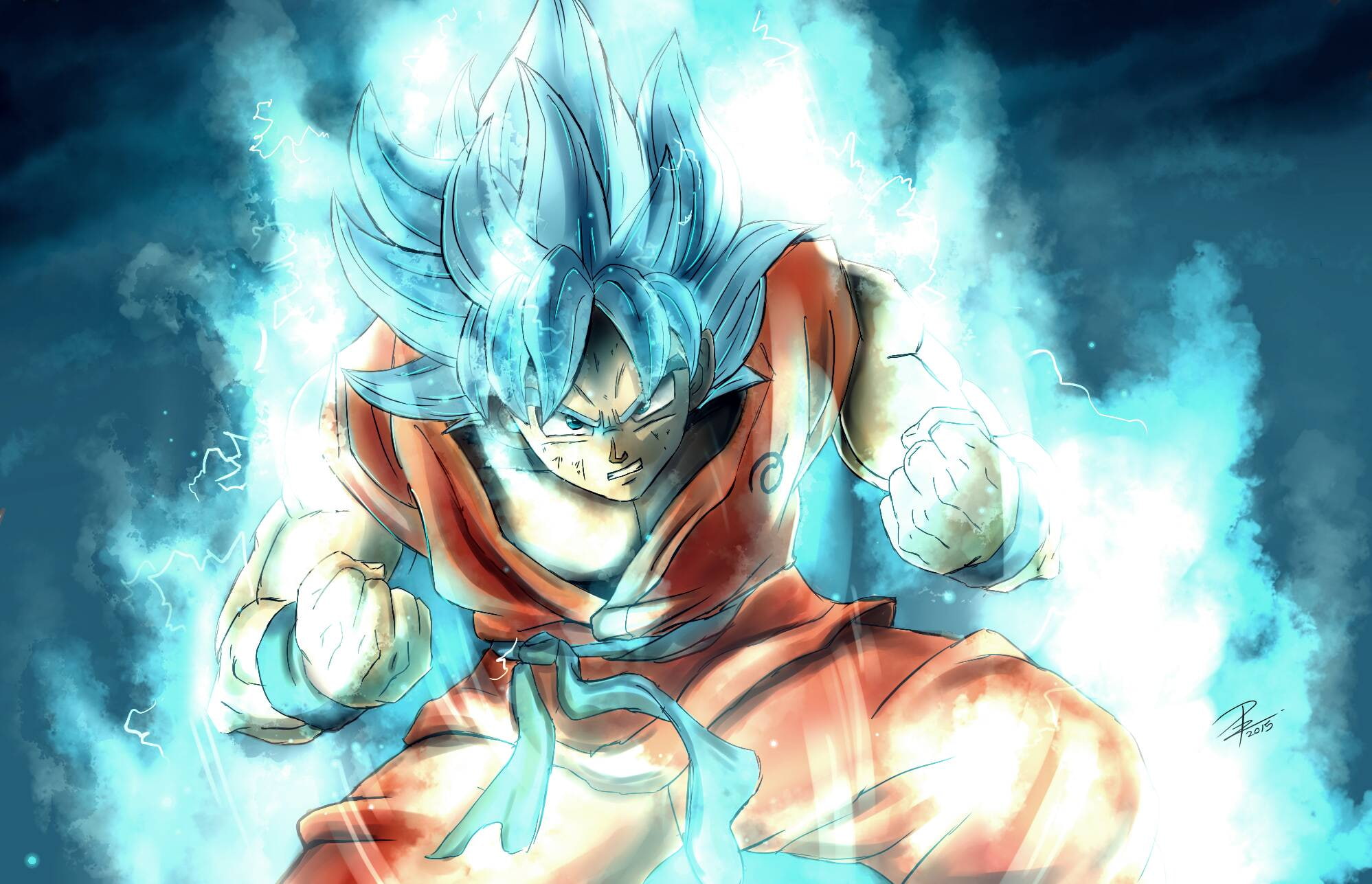 Dragon Ball Super, 1080P, Goku, Dragon Ball, Super Saiyan Blue, HD Wallpaper