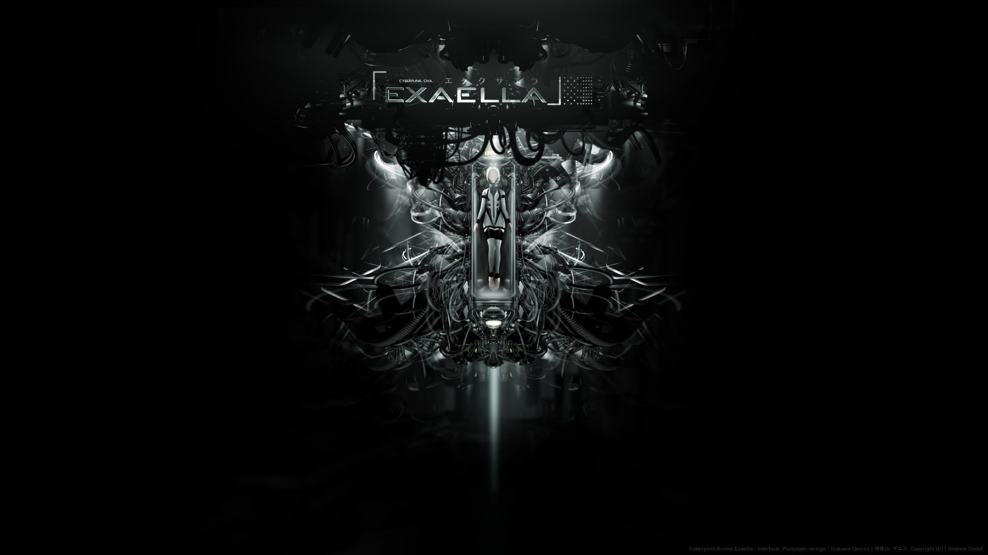 exaella, cyberpunk, 1080P, interface, HD Wallpaper