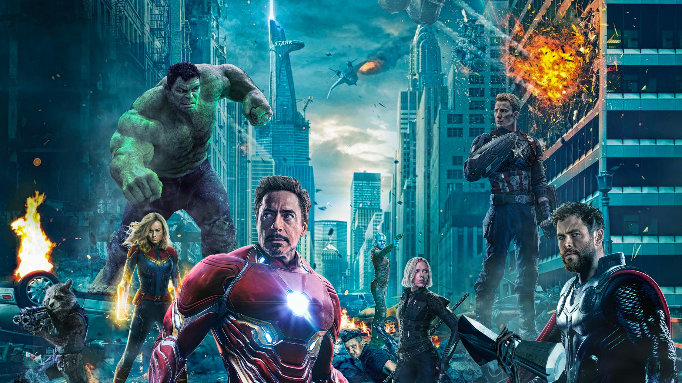 1080P, captain marvel, iron man, thor, artist, deviantart, hd, poster, digital art, 2019 movies, black widow, hawkeye, superheroes, artwork, movies, thanos, HD Wallpaper