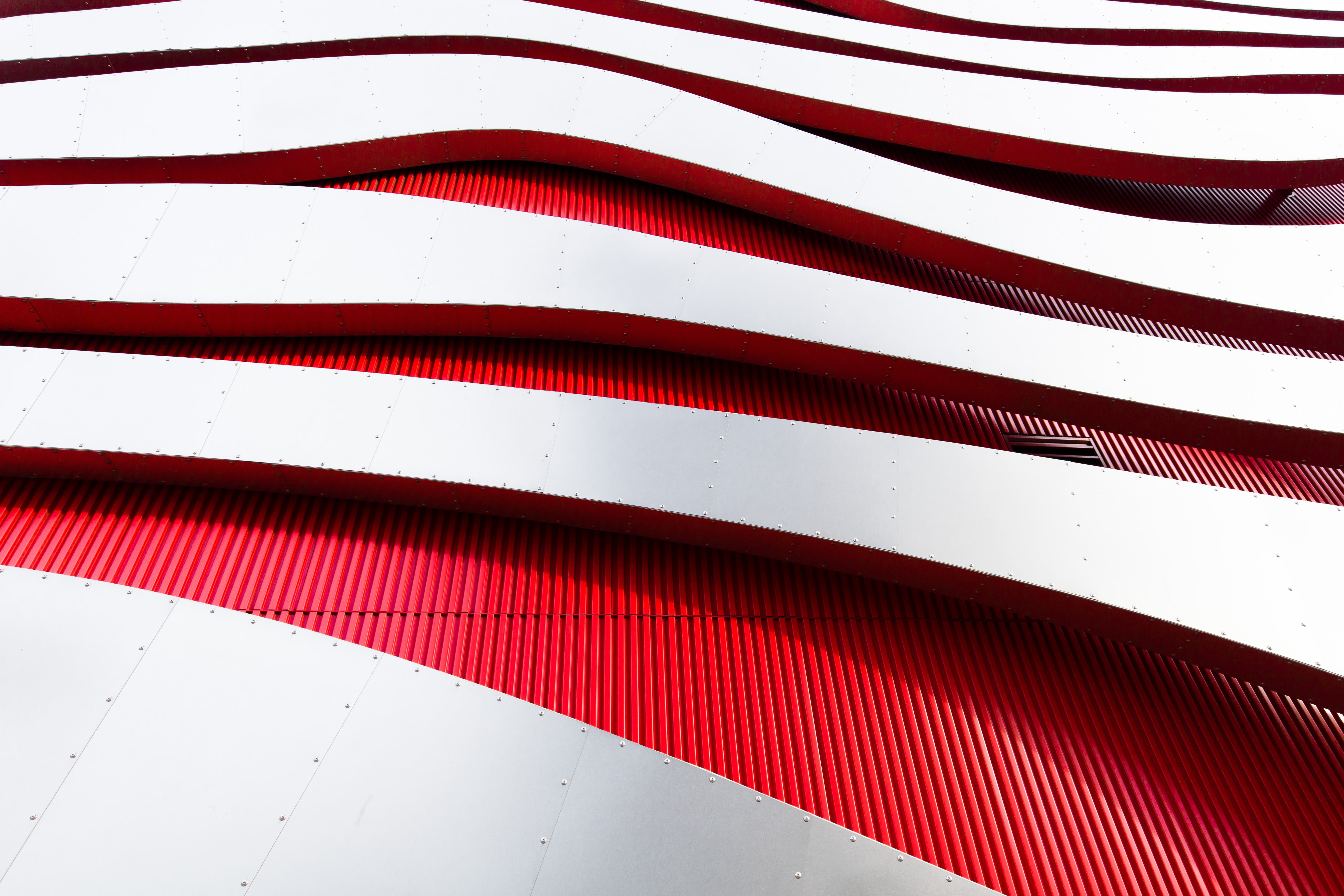 no People, pattern, day, patriotism, wave Pattern, surface, metal, built structure, flag, abstract, wall - building feature, shutter, illustration, HD Wallpaper