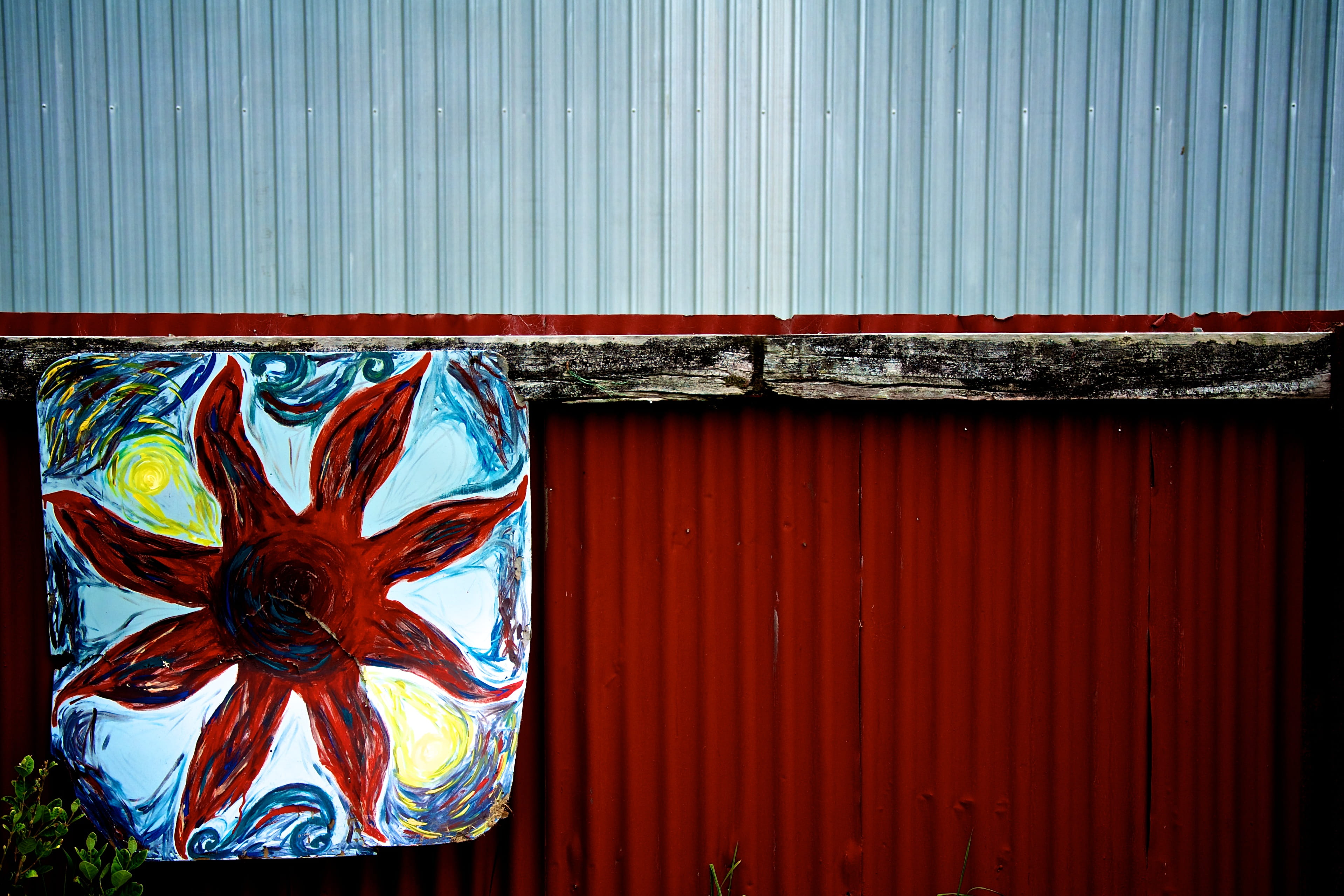 floral pattern, blue, multi colored, new zealand, metal, built structure, striped, no people, red, outdoors, patriotism, architecture, wall - building feature, HD Wallpaper