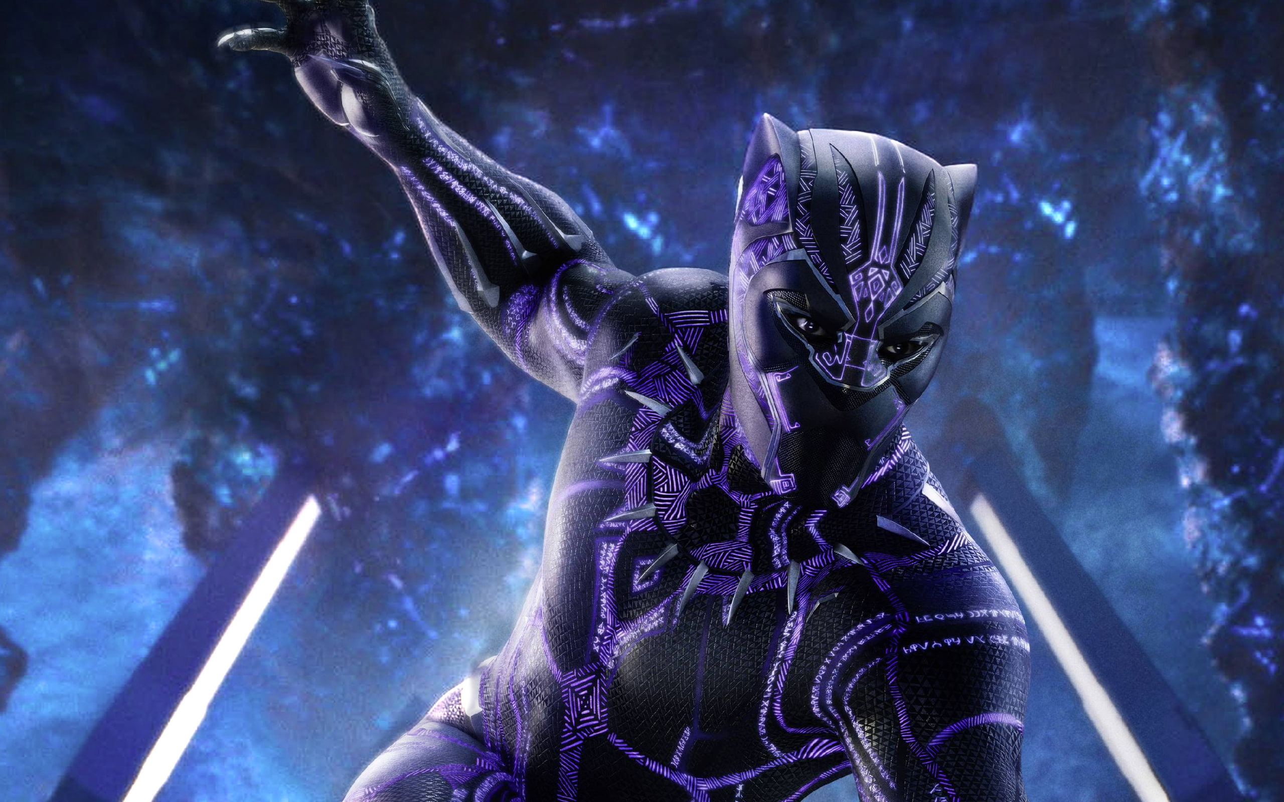 stage, celebration, black panther, event, music, cover, purple, focus on foreground, close-up, human representation, indoors, one person, performance, night, HD Wallpaper