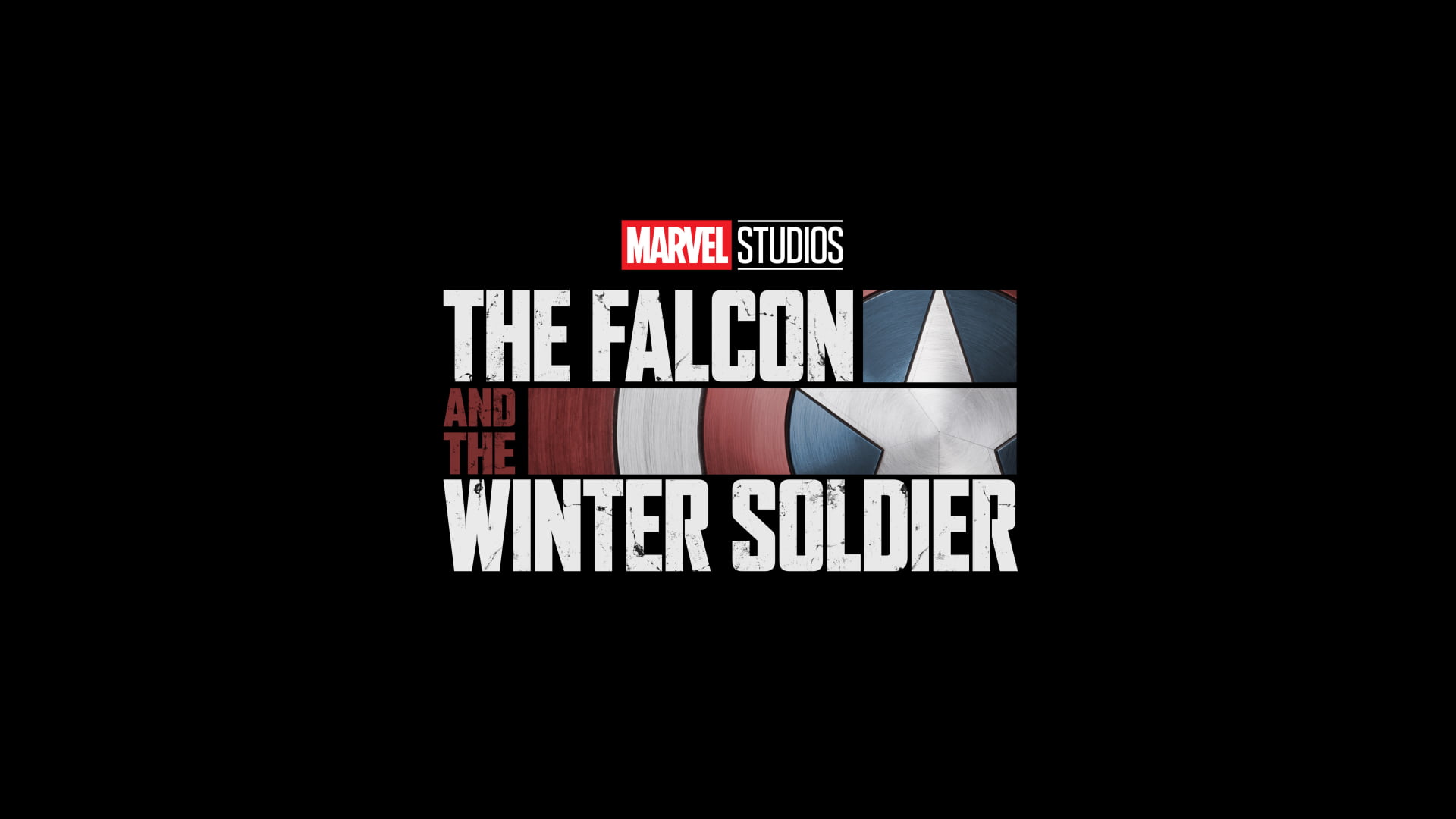 Marvel Cinematic Universe, shield, poster, Falcon, 1080P, minimalism, black background, TV Series, Captain America: The Winter Soldier, The Falcon and the Winter Soldier, HD Wallpaper