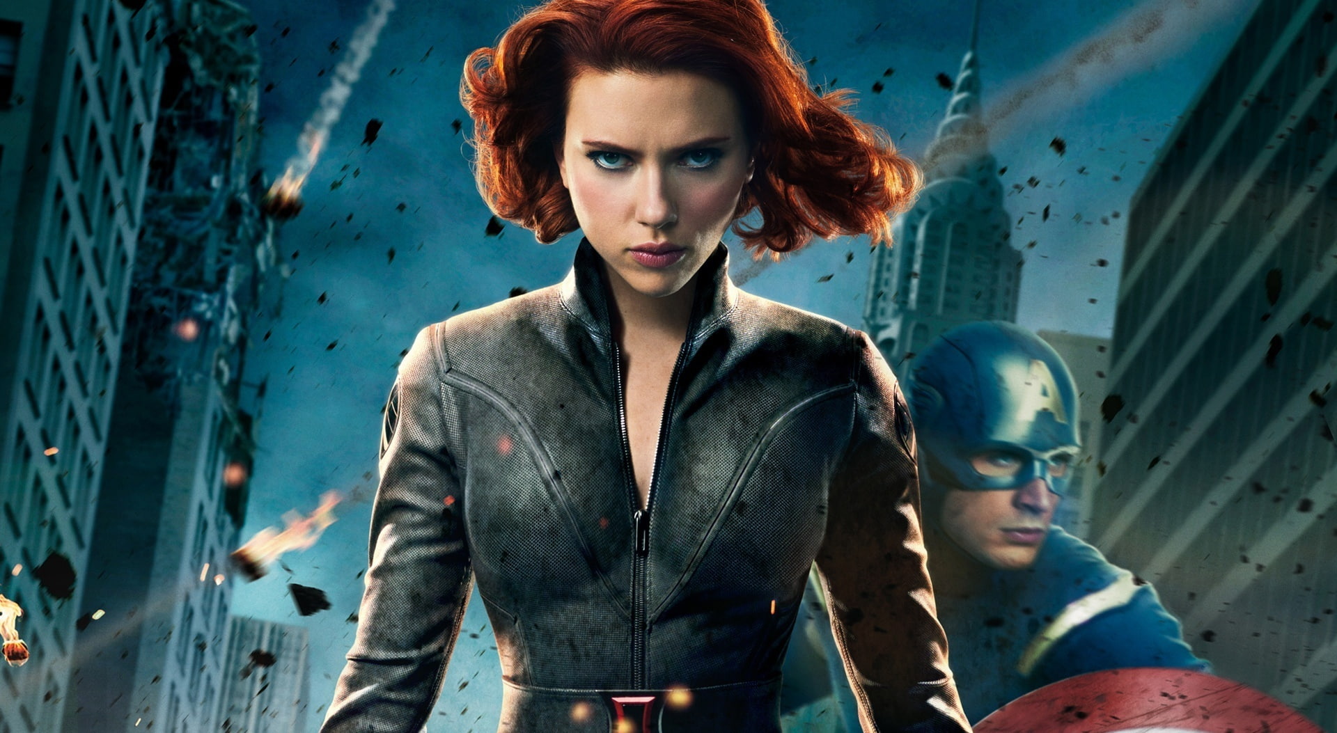 The Avengers, adult, 2012, looking at camera, portrait, beautiful woman, indoors, young women, black widow, avengers assemble, avengers, teenager, waist up, HD Wallpaper