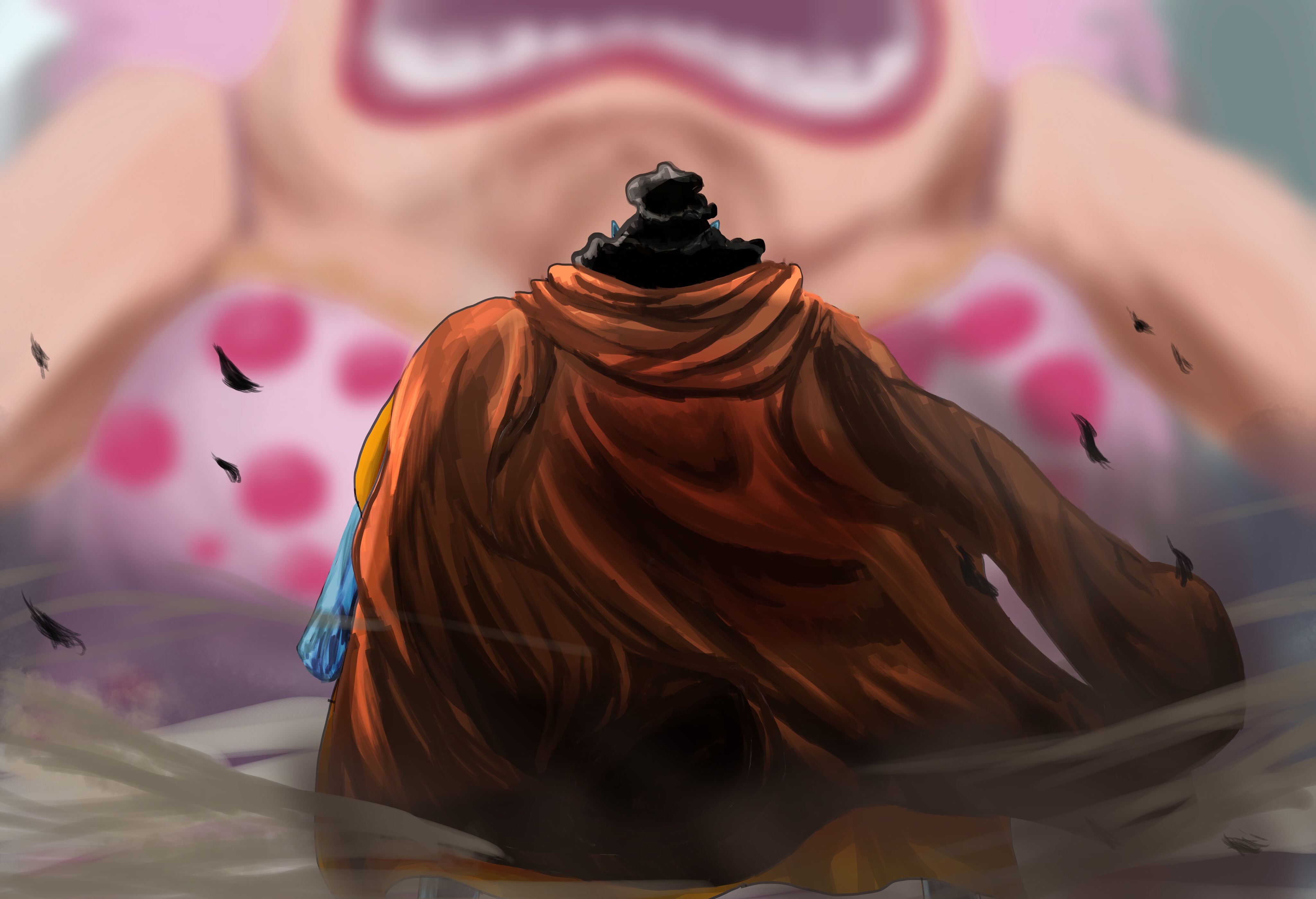 4K, One Piece, Jinbe (One Piece), Anime, Charlotte Linlin, HD Wallpaper