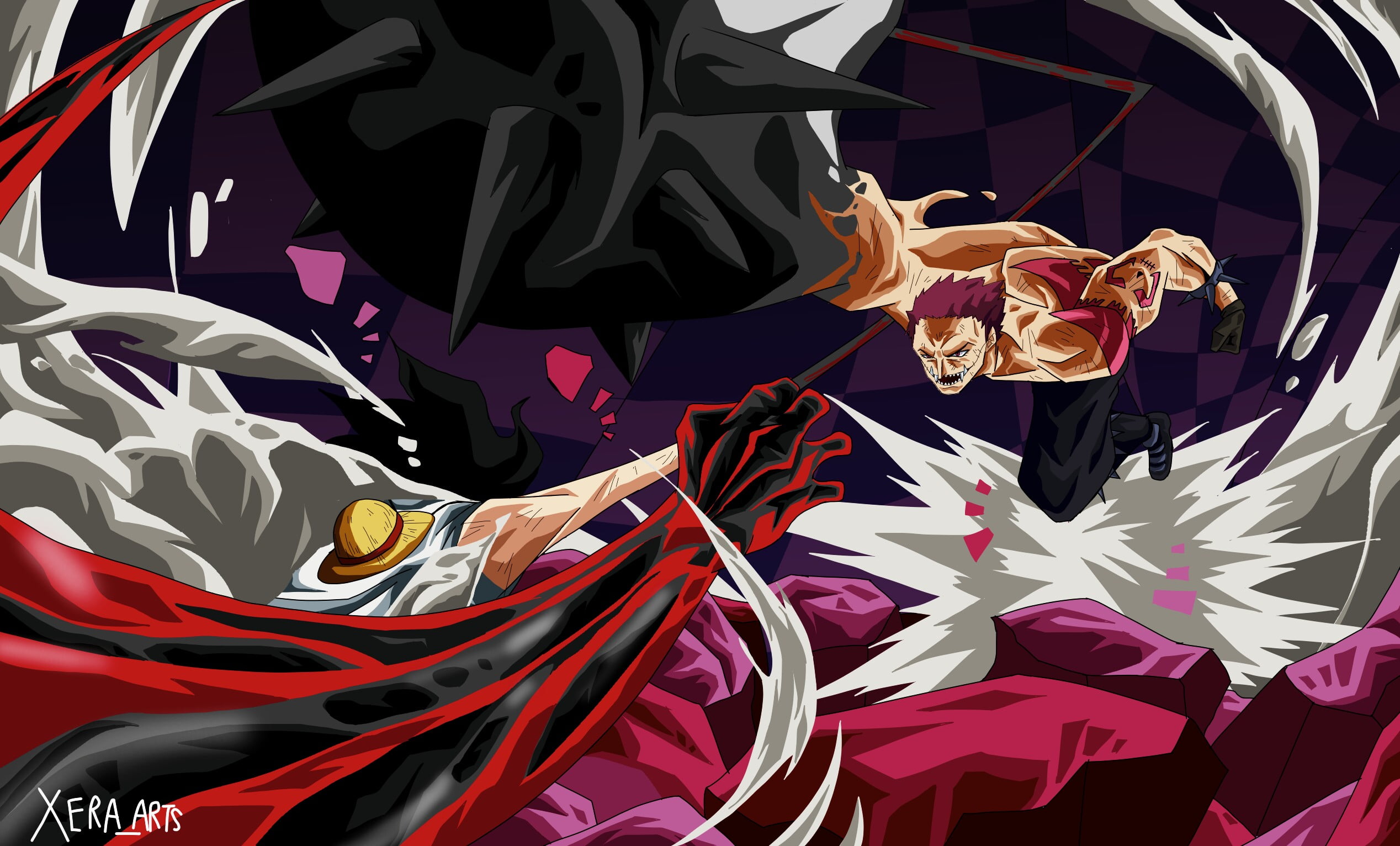 Gear Fourth, 1080P, Charlotte Katakuri, One Piece, Monkey D. Luffy, HD Wallpaper