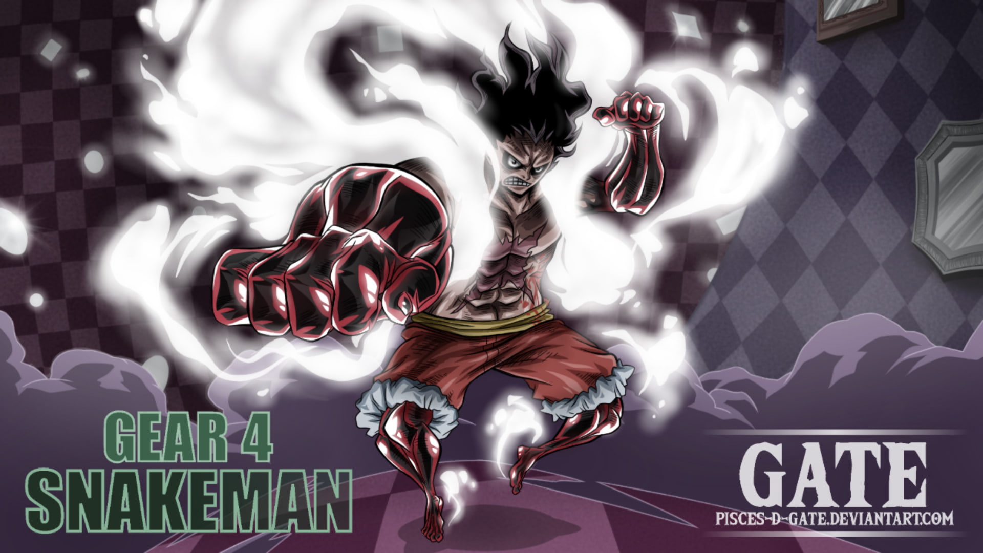 1080P, Monkey D. Luffy, One Piece, Anime, Gear Fourth, HD Wallpaper