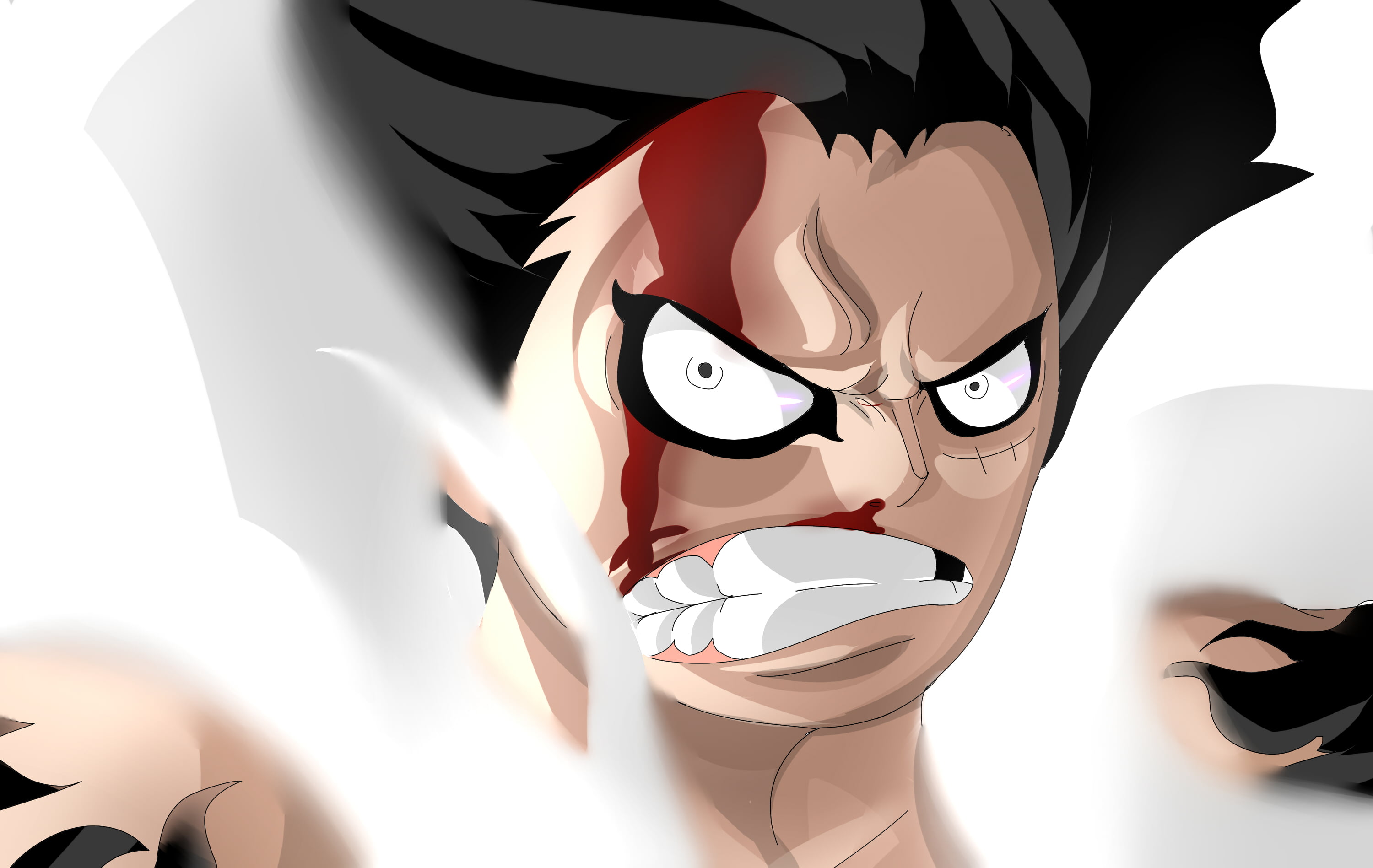 2K, Gear Fourth, Monkey D. Luffy, Gears 5, One Piece, HD Wallpaper