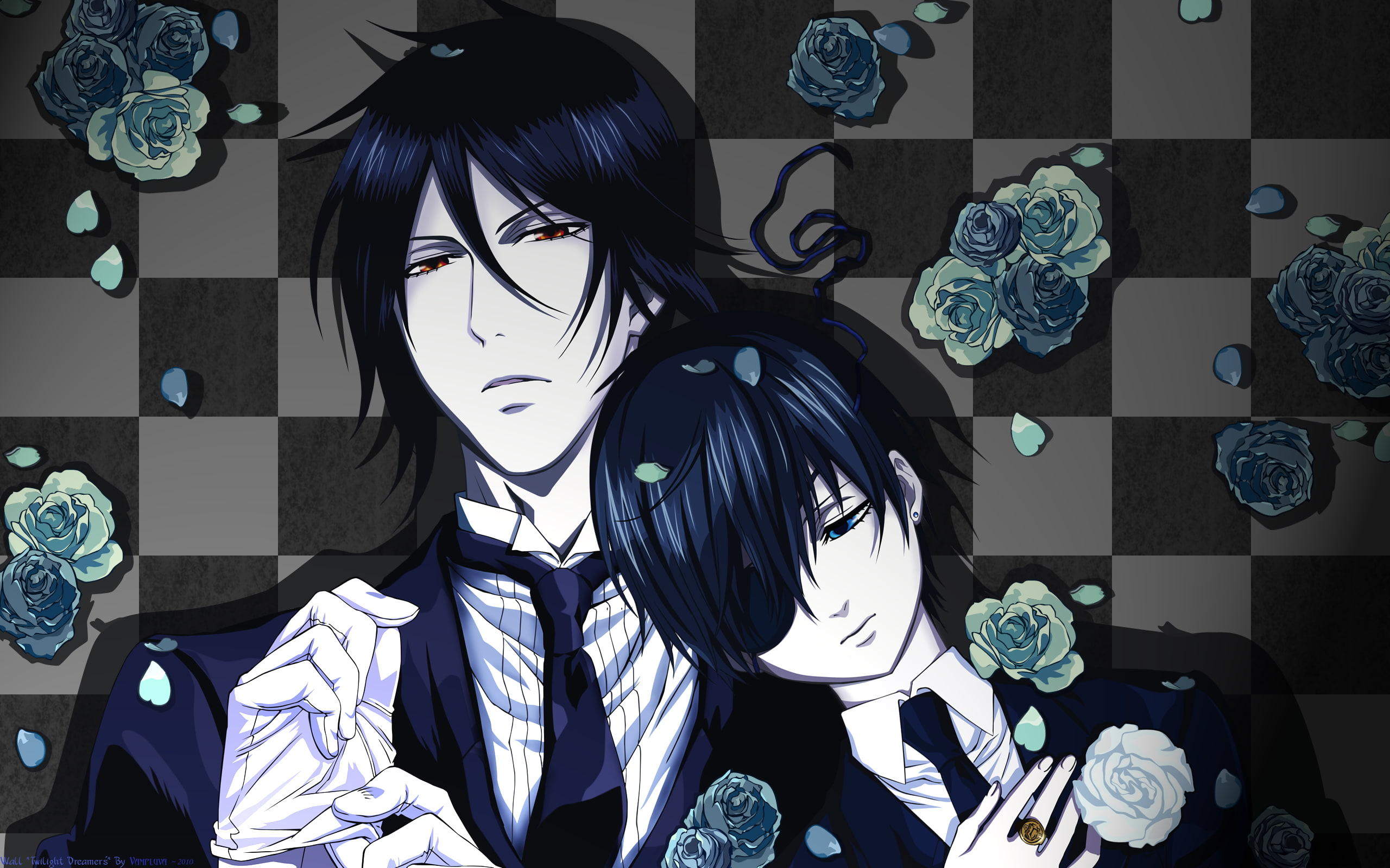 Sebastian Michaelis, 2K, Ciel Phantomhive, Black Butler, Anime, HD Wallpaper