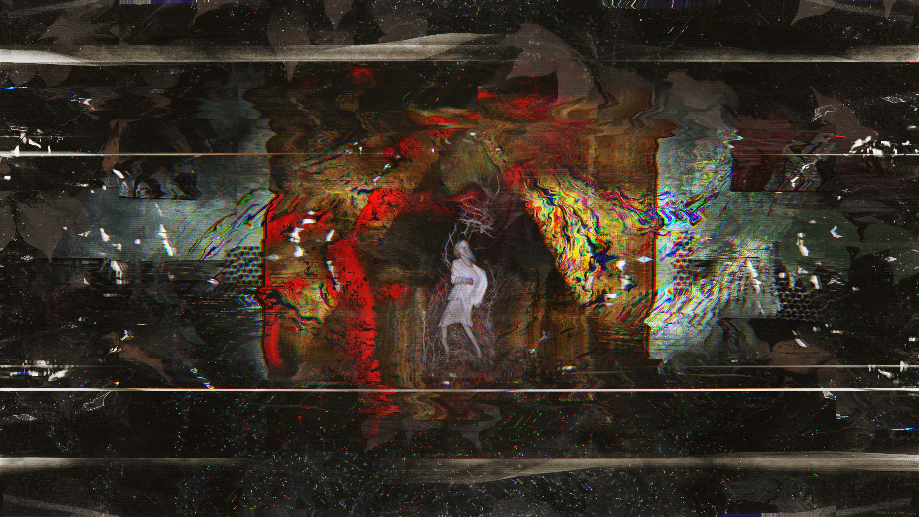 abstract, motion, no people, transparent, built structure, fish, water, vertebrate, day, window, nature, 4K, art and craft, glitch art, multi colored, HD Wallpaper