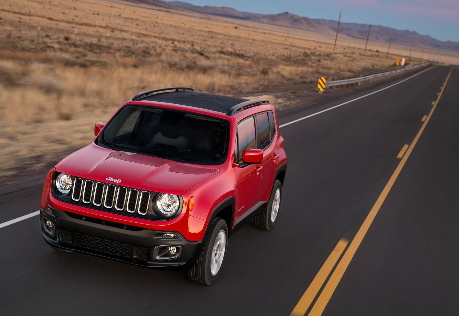 land vehicle, motor vehicle, no people, mode of transportation, car, jeep, nature, travel, road, wheel, symbol, marking, red, 720P, outdoors, road marking, HD Wallpaper