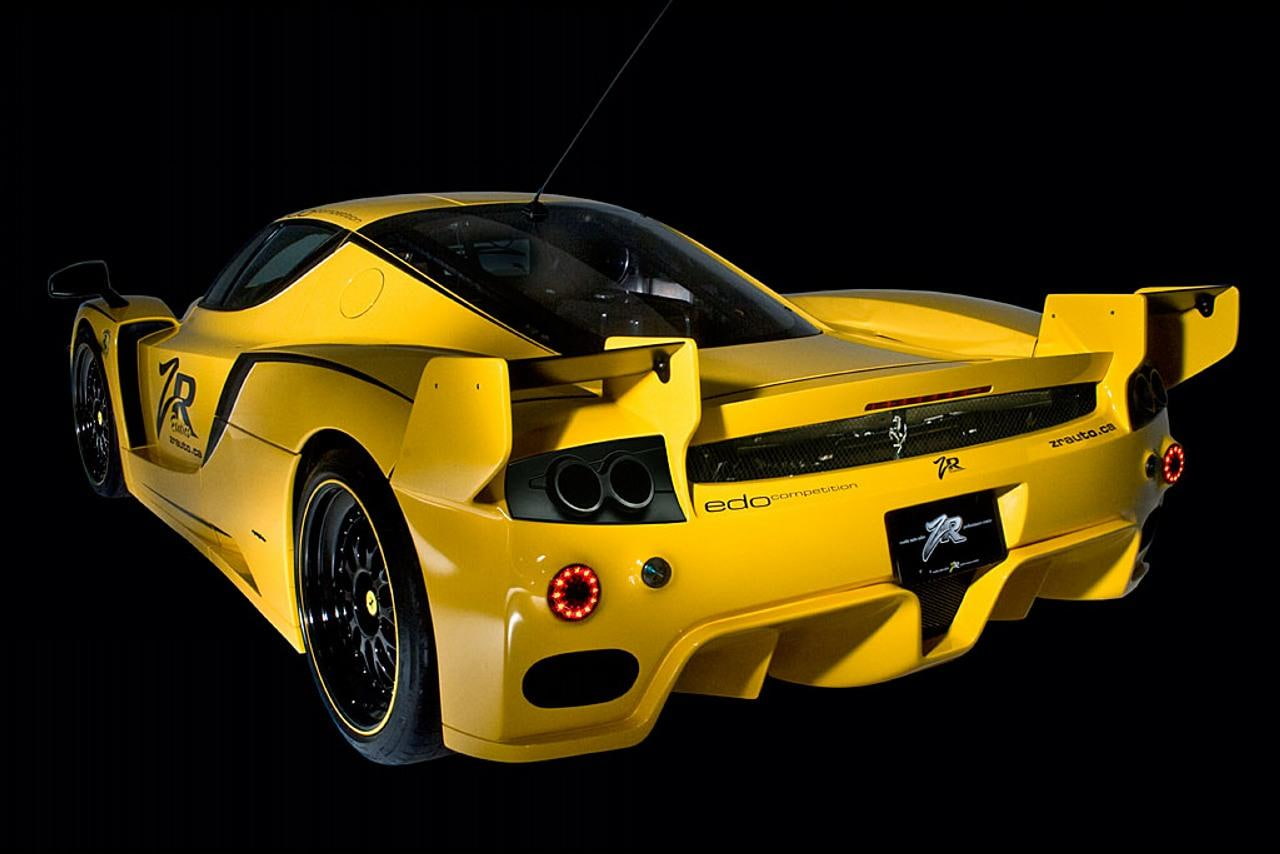 xx, enzo, black background, racecar, competition, luxury, no people, ferrari, yellow, toy, motorsport, indoors, taxi, car, cut out, land vehicle, yellow taxi, HD Wallpaper