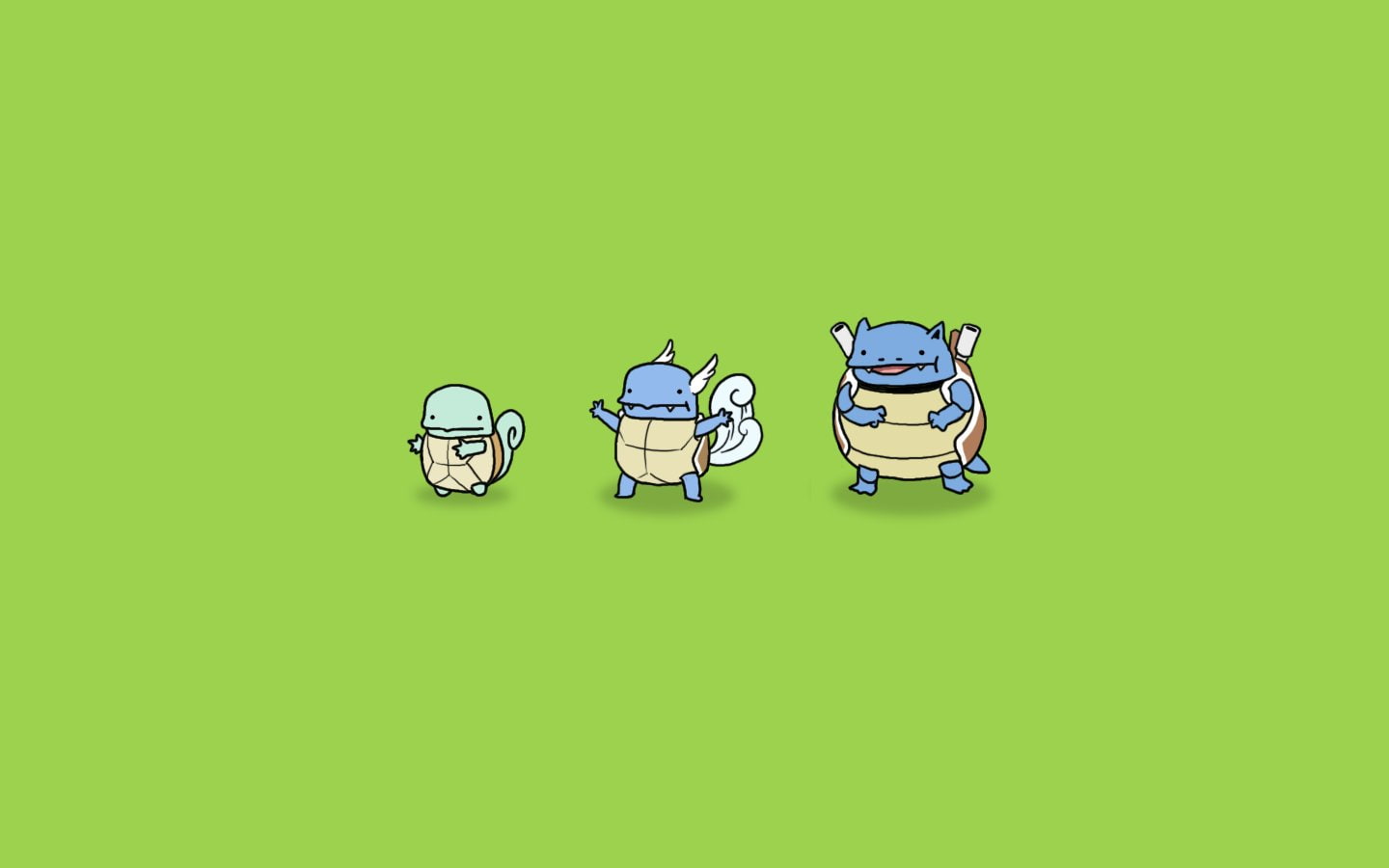wartortle, 720P, simple, background, pokemon, blastoise, threadless, squirtle, HD Wallpaper